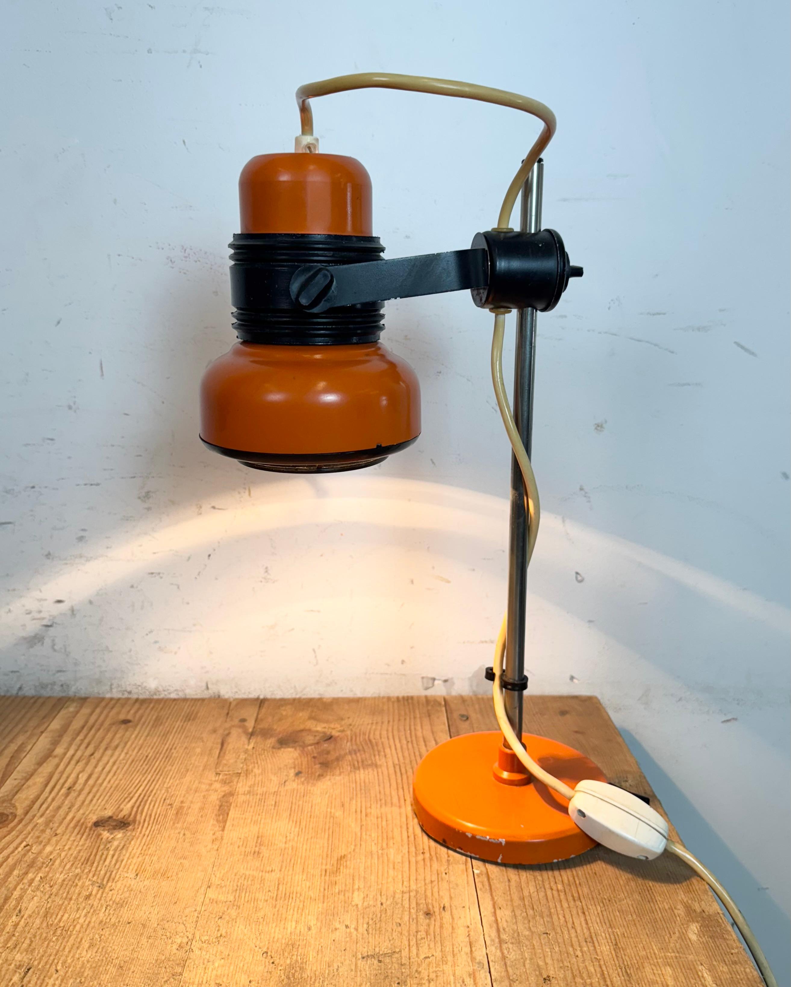 Lampe à poser vintage orange, 1970 en vente 8