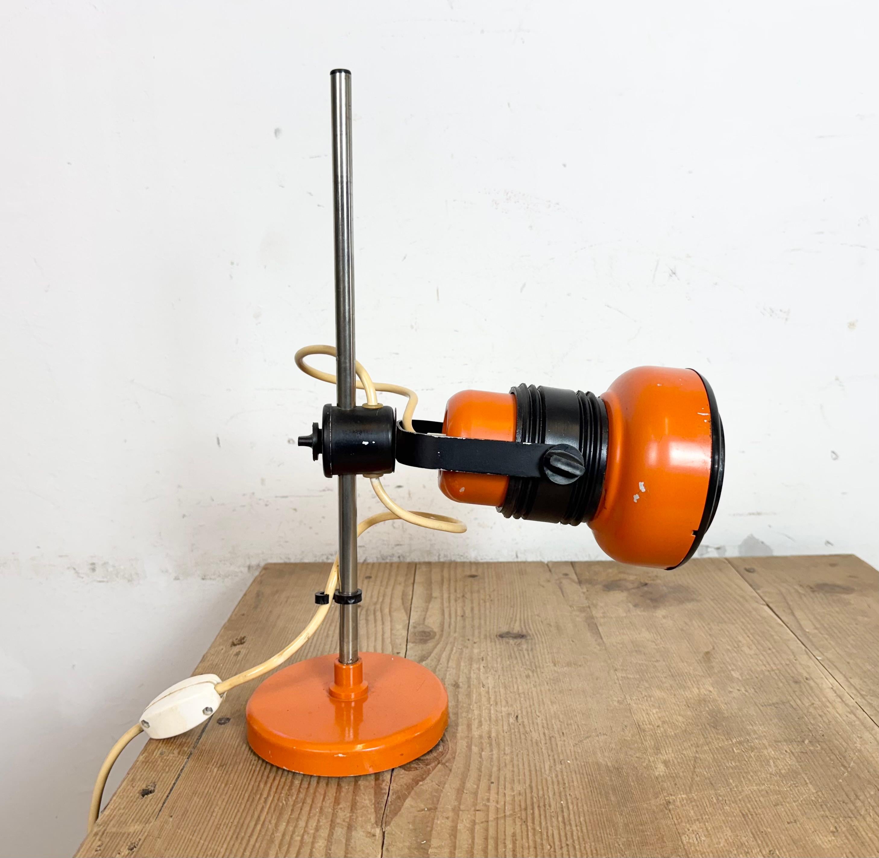 Lampe à poser vintage orange, 1970 en vente 1