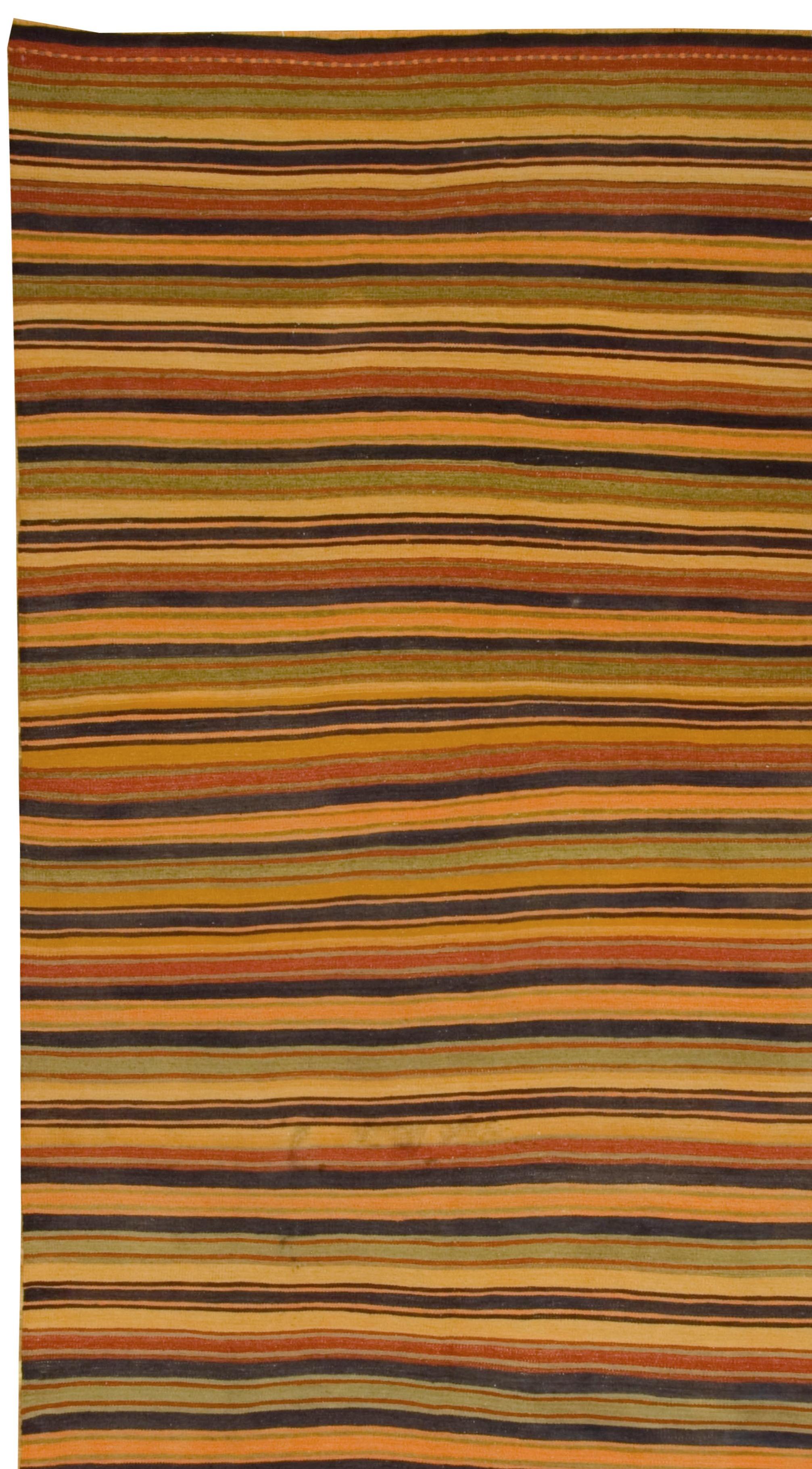 Vintage By  Orange Türkischer Kilim Teppich 5'7 X 10'8 (20. Jahrhundert) im Angebot