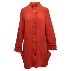 Vintage Orange Valentino Virgin Wool & Cashmere-Blend Cardigan Size US M