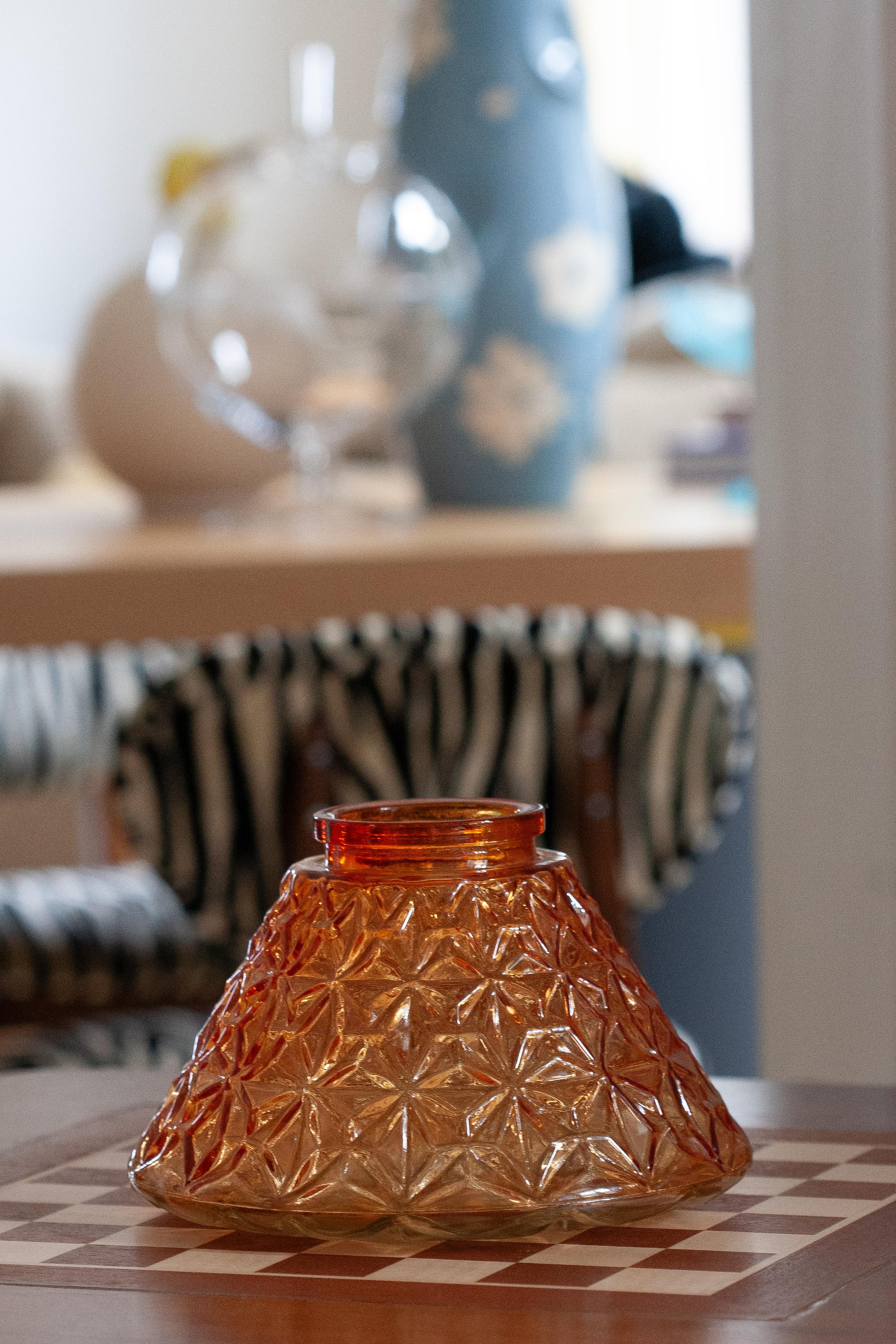 Mid-Century Modern Vintage Orange Vase, 20th Century, Europe, 1960s For Sale