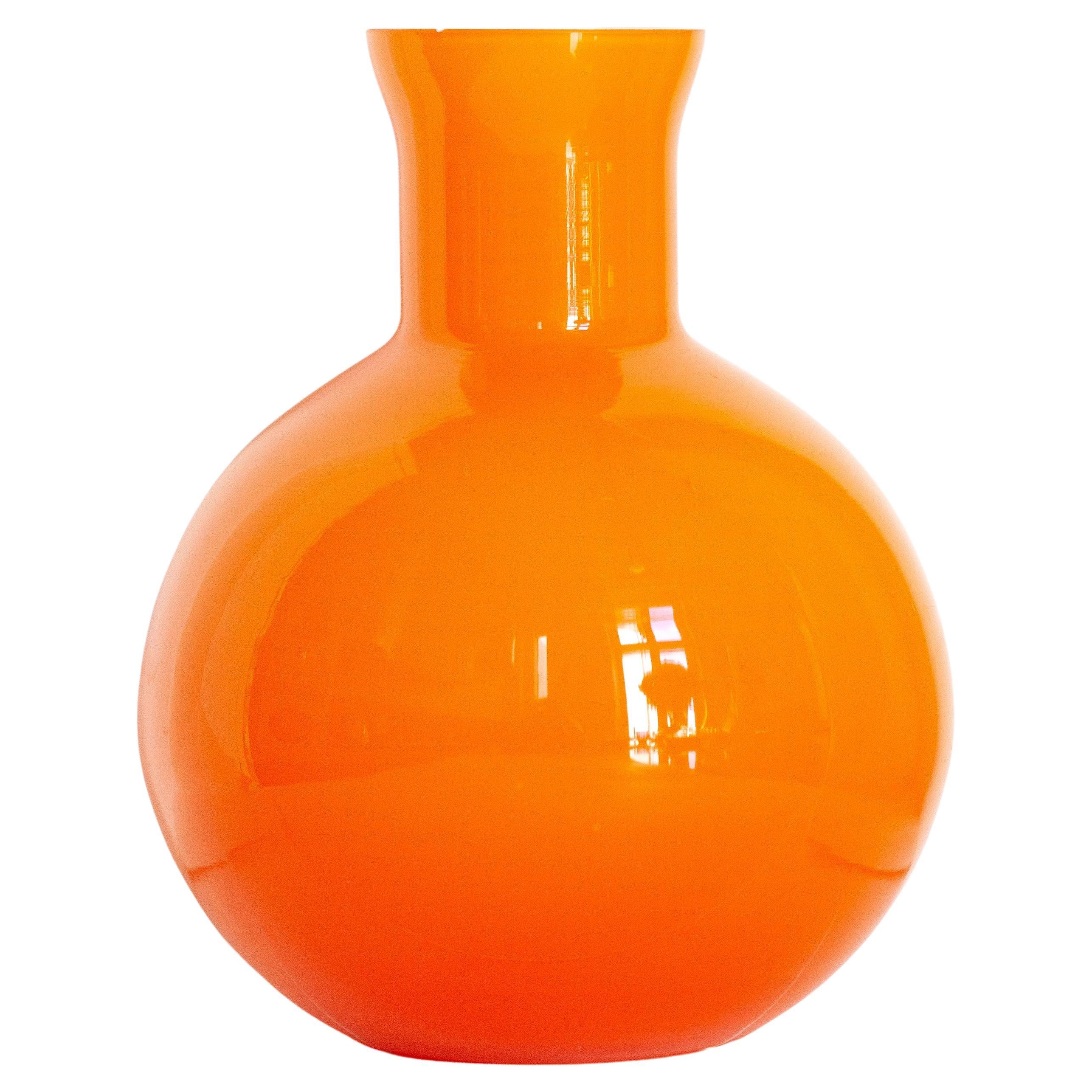 Vintage Orange Vase, 20th Century, Europe, 1960s For Sale