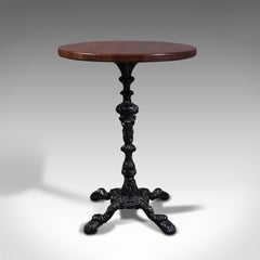 Vintage Orangery Table, English, Circular, Wine, Cast Iron, Mid 20th Century