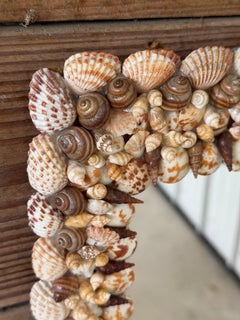 Vintage Organic Coastal Seashell Wall Mirror