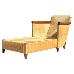 Vintage Organic John Hutton For Donghia Merbau Collection Chaise Lounge 