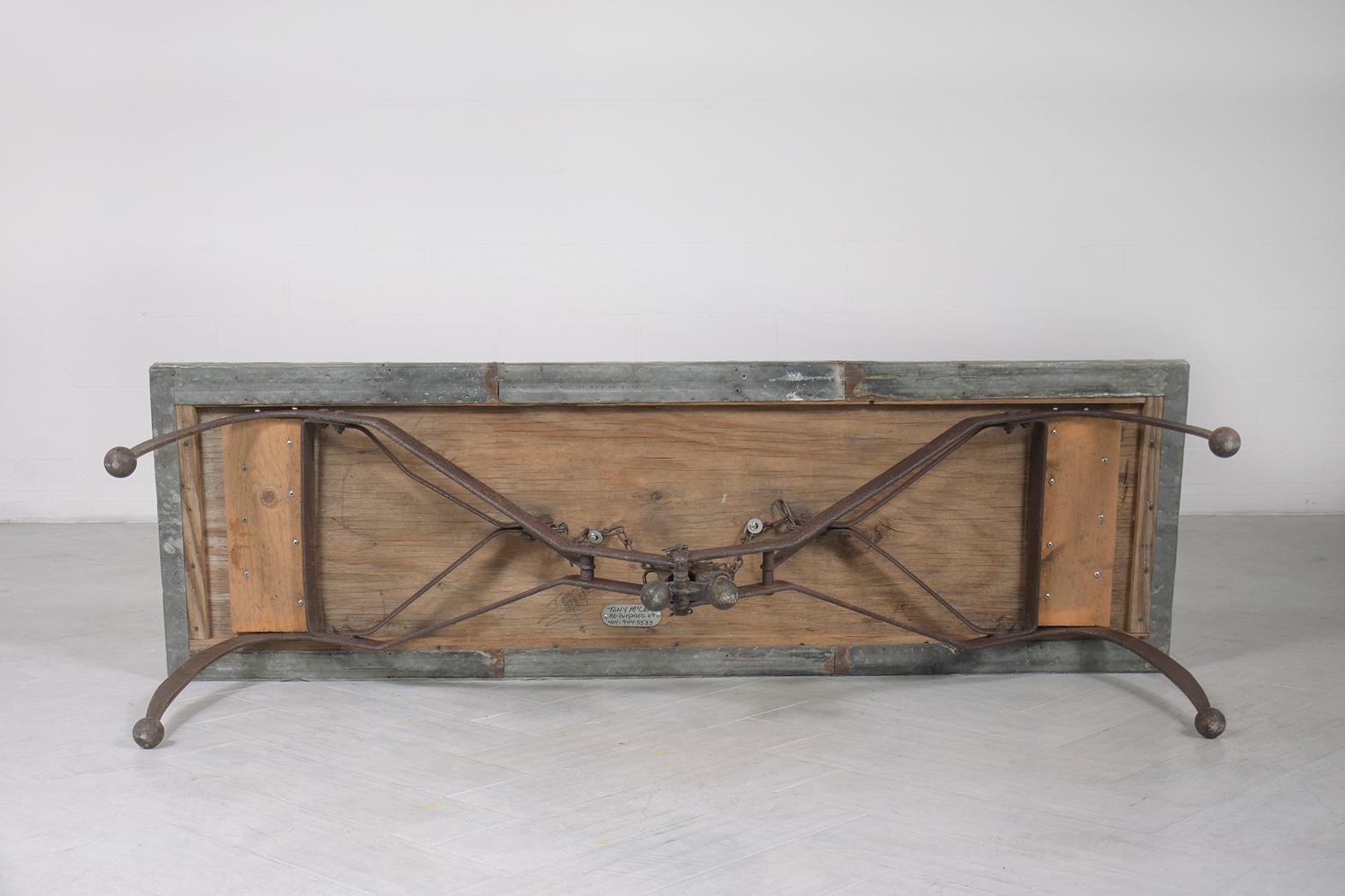 Rustic Iron Modern Coffee Table For Sale 1