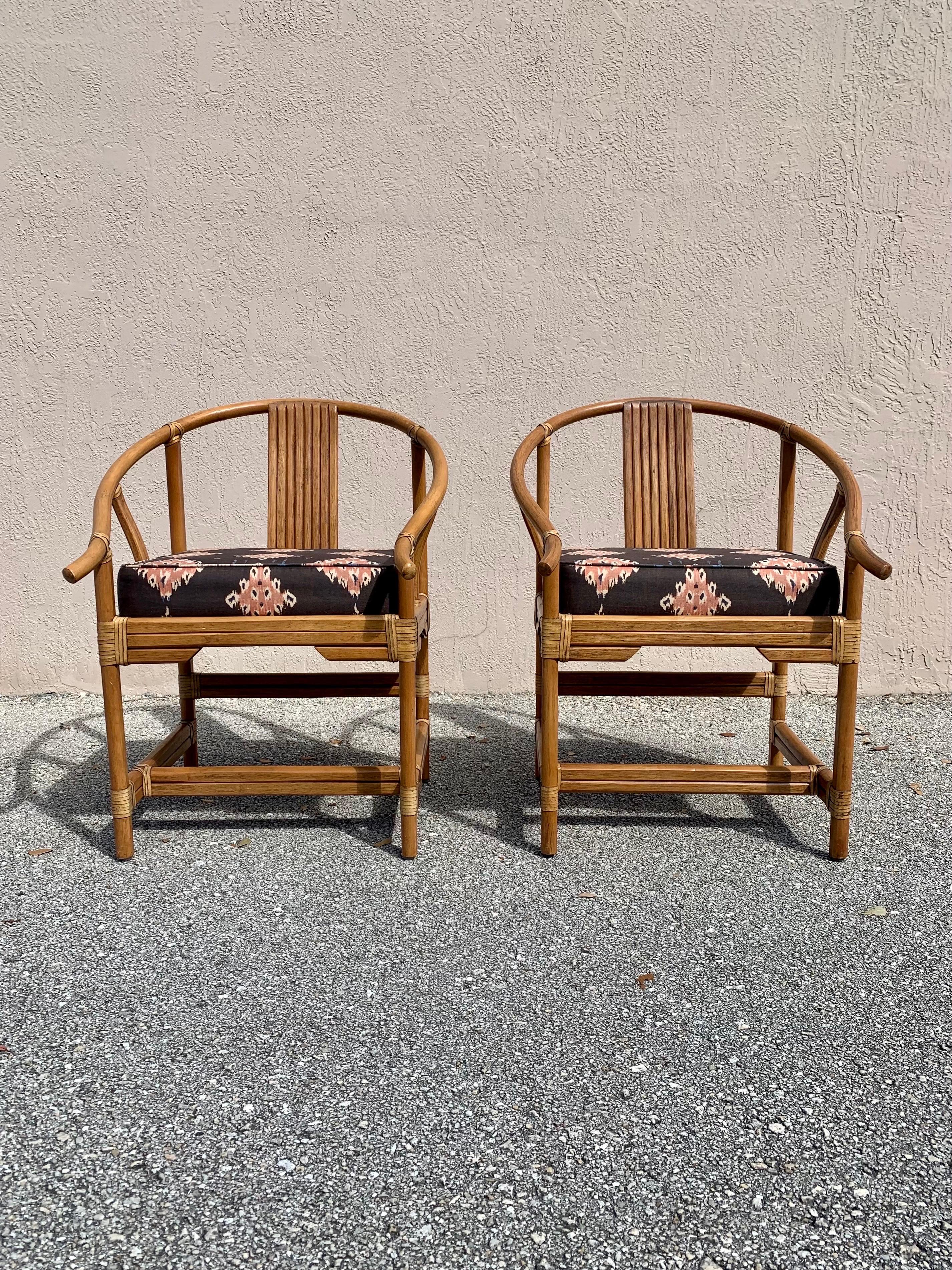 Mid-Century Modern Vintage Organic Modern Chairs by Ficks Reed For Sale