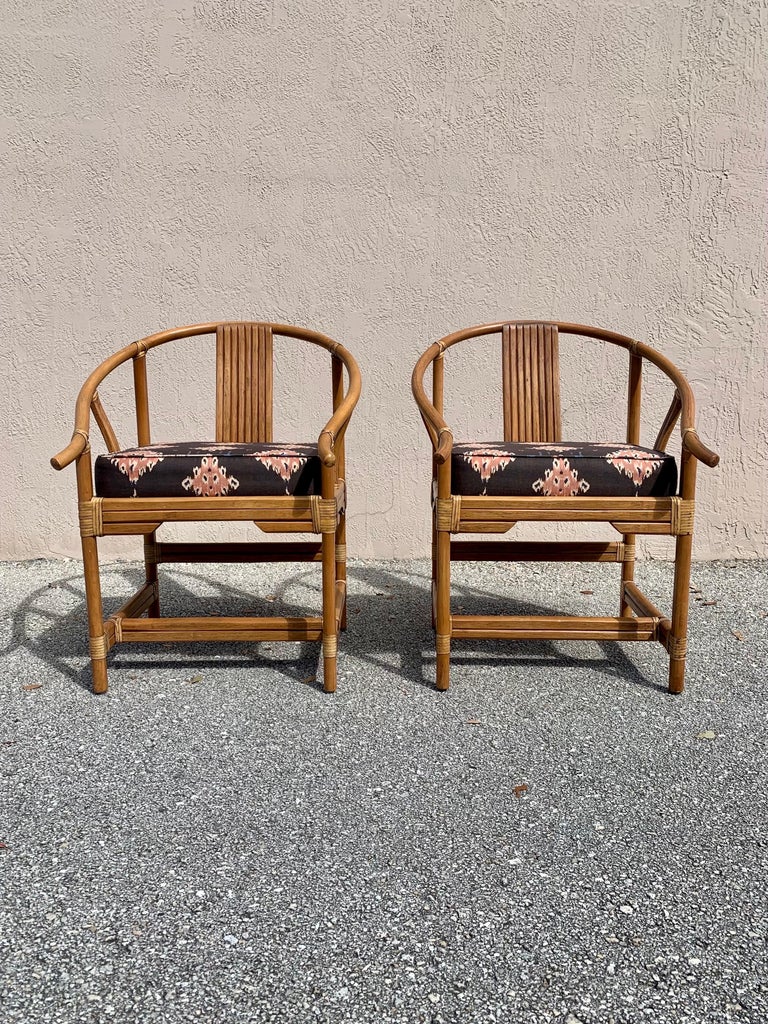 Vintage Organic Modern Chairs by Ficks Reed For Sale at 1stDibs