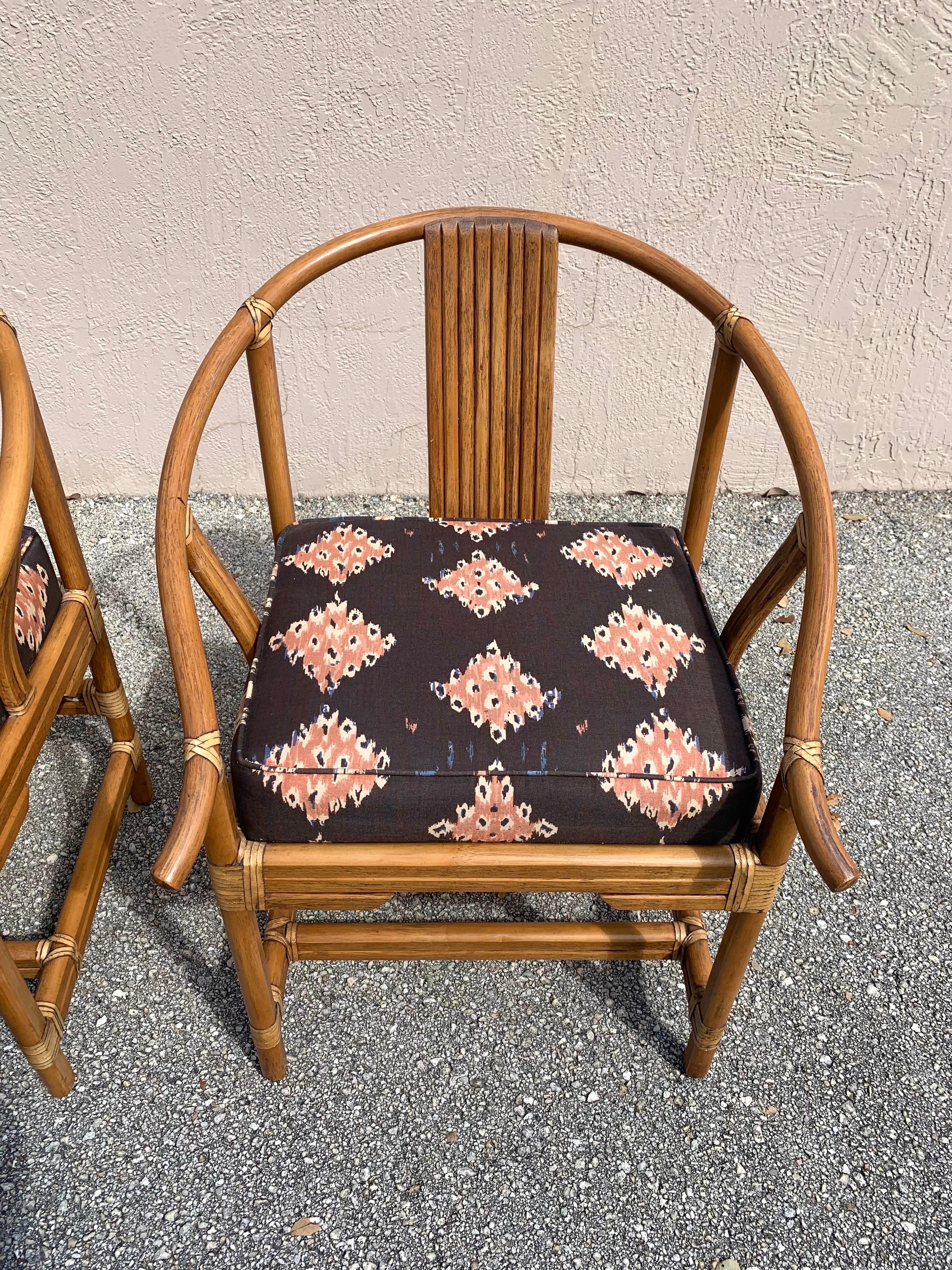 American Vintage Organic Modern Chairs by Ficks Reed For Sale