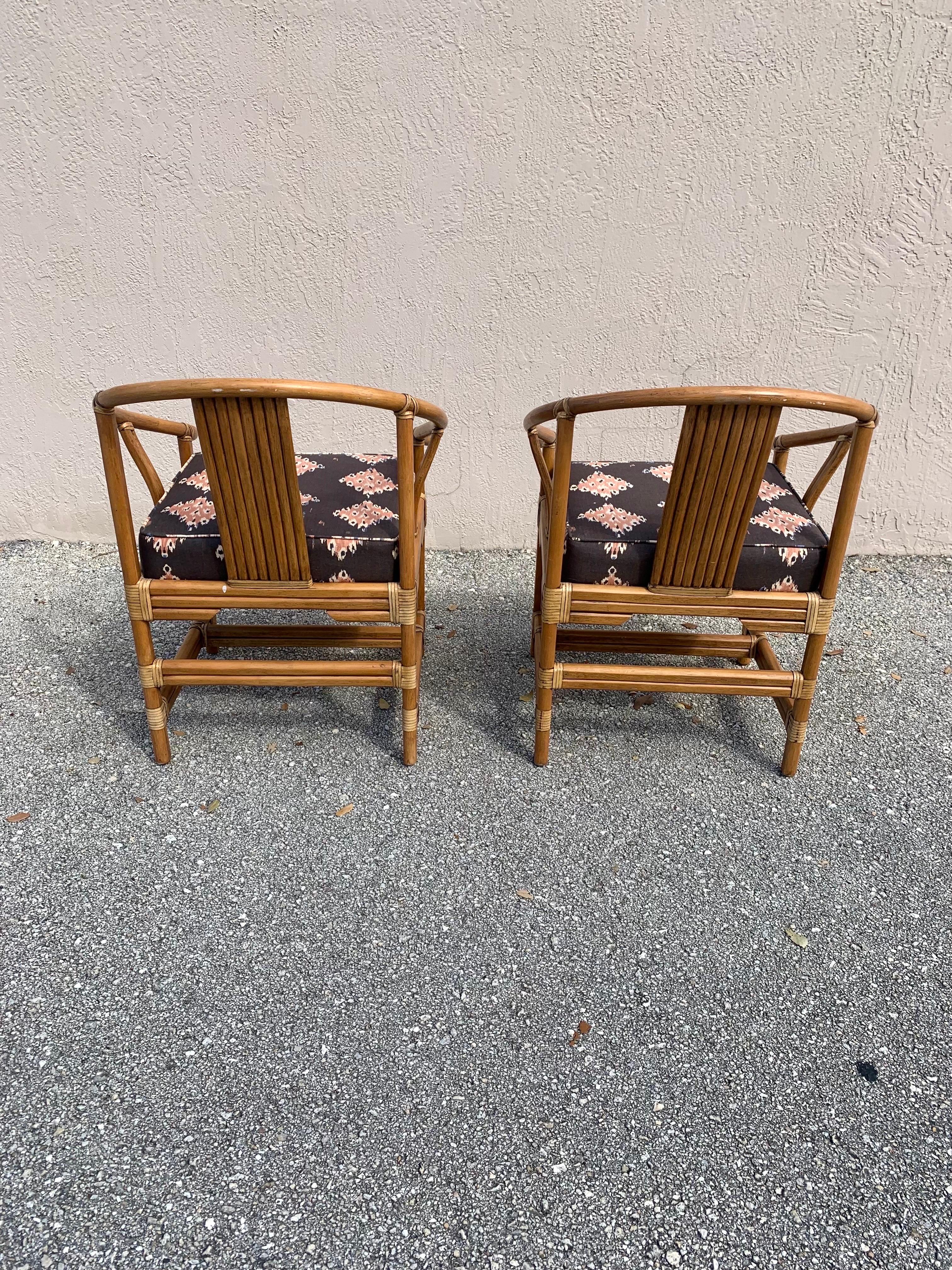 20th Century Vintage Organic Modern Chairs by Ficks Reed For Sale