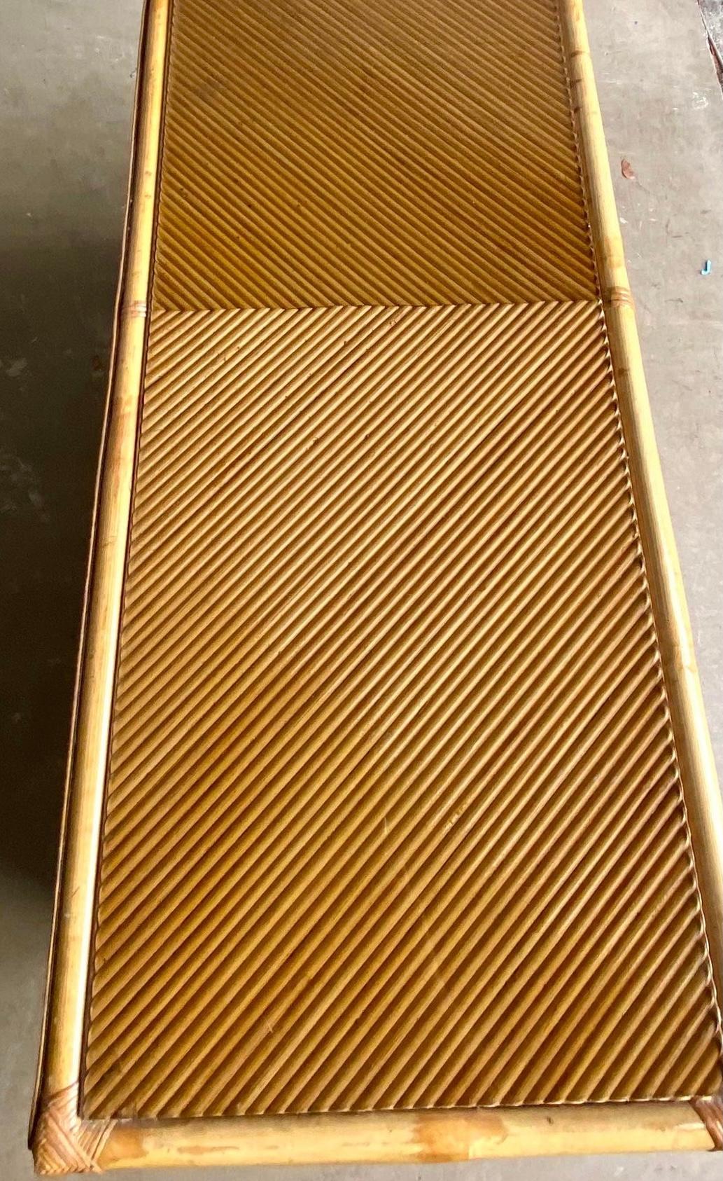Philippine Vintage Organic Modern Chevron Pencil Reed Dresser