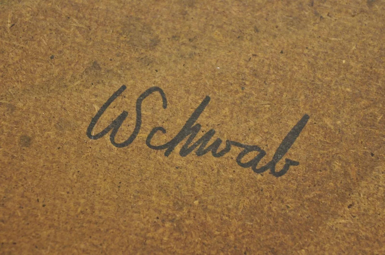 Specchio di legno rotondo in legno laminato organico moderno vintage firmato Schwab in vendita 3
