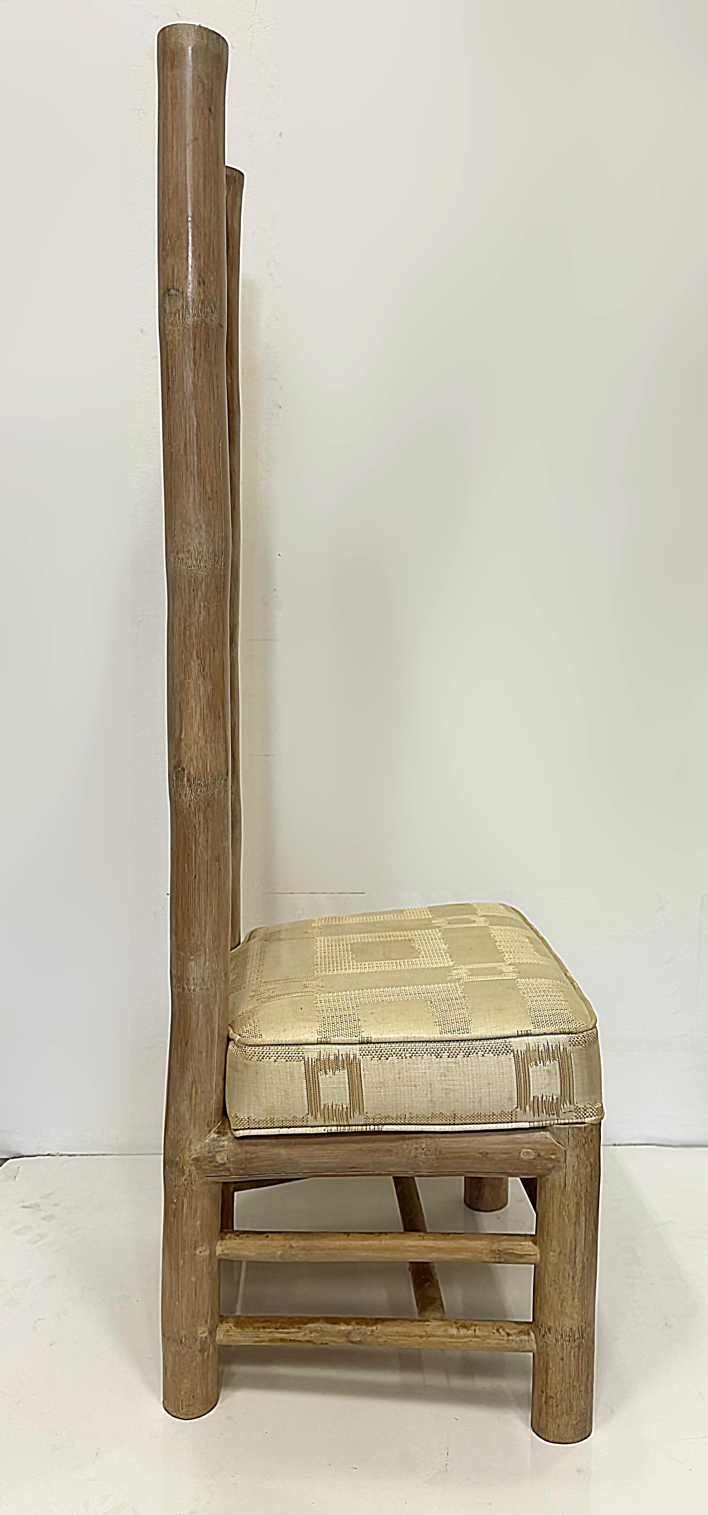 Late 20th Century Vintage Organic Modern Overscale Ladderback Chair Antonio, Budji Layug Style For Sale