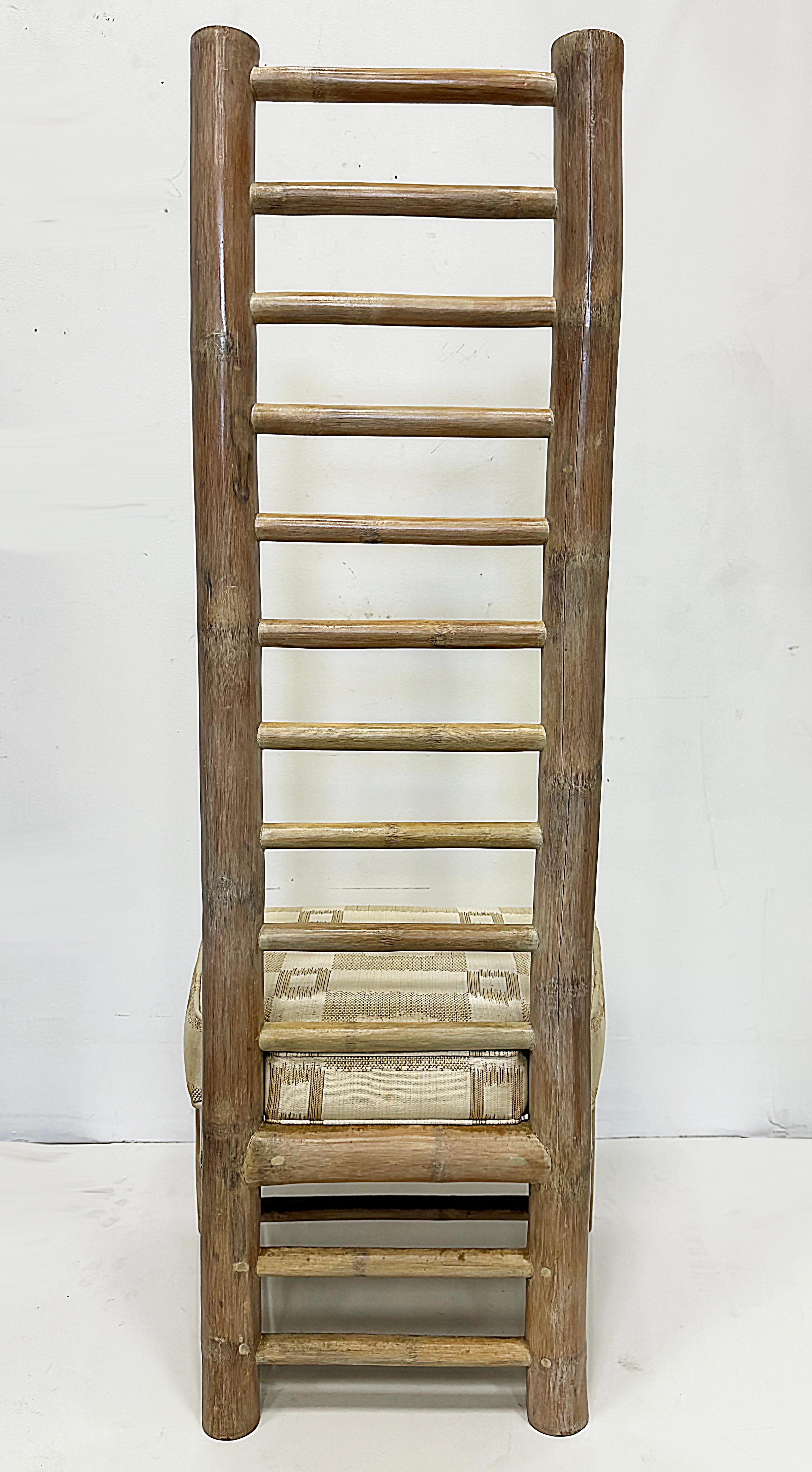 Vintage Organic Modern Overscale Ladderback Chair Antonio, Budji Layug Style For Sale 1