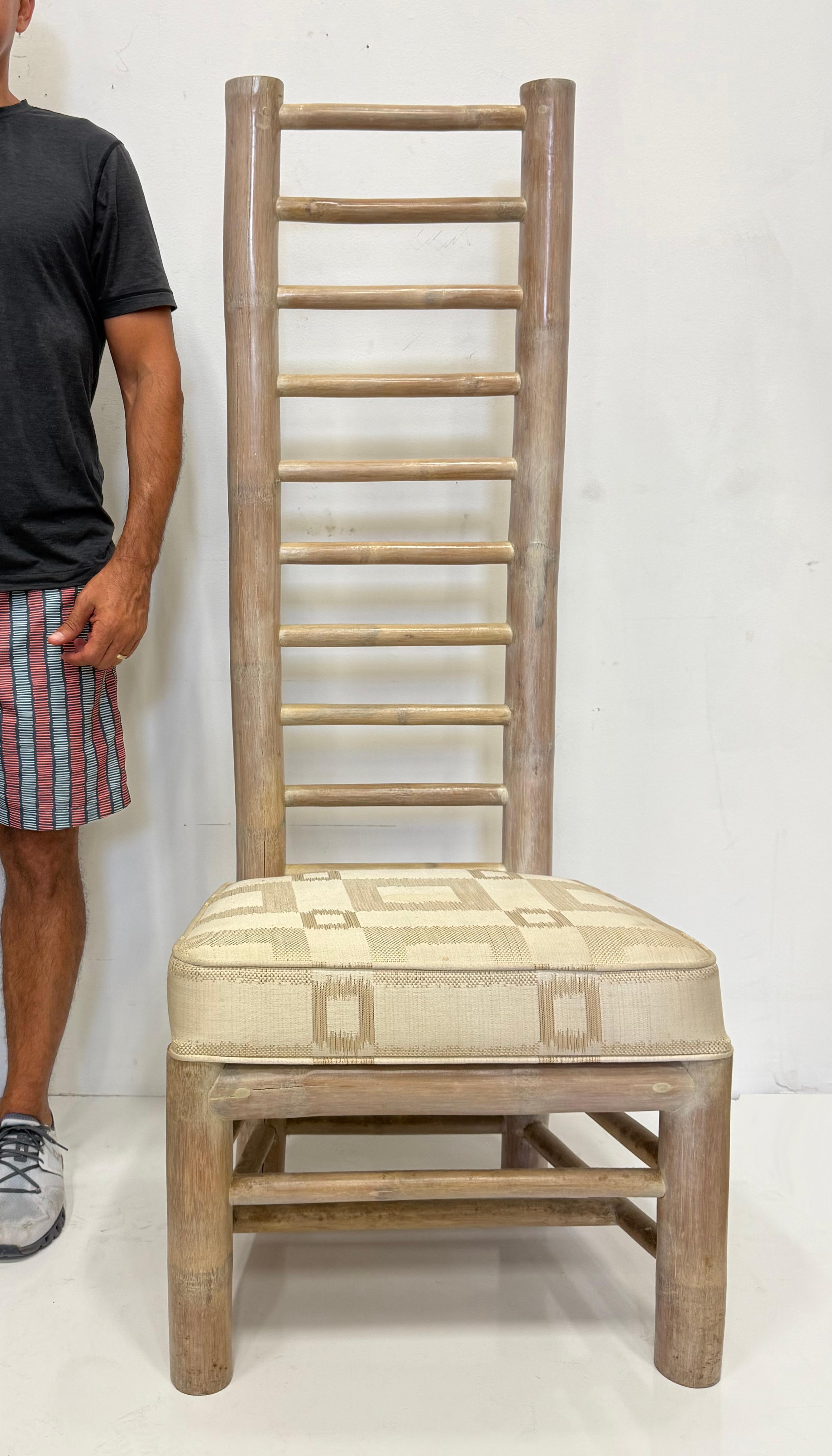 Vintage Organic Modern Overscale Ladderback Chair Antonio, Budji Layug Style For Sale 3
