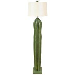 Lampe de plancher vintage:: organique et moderne:: en plâtre et faux cactus:: par Alsy