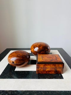 Vintage Organic Modern Rare Thuya Wood Trinket Box