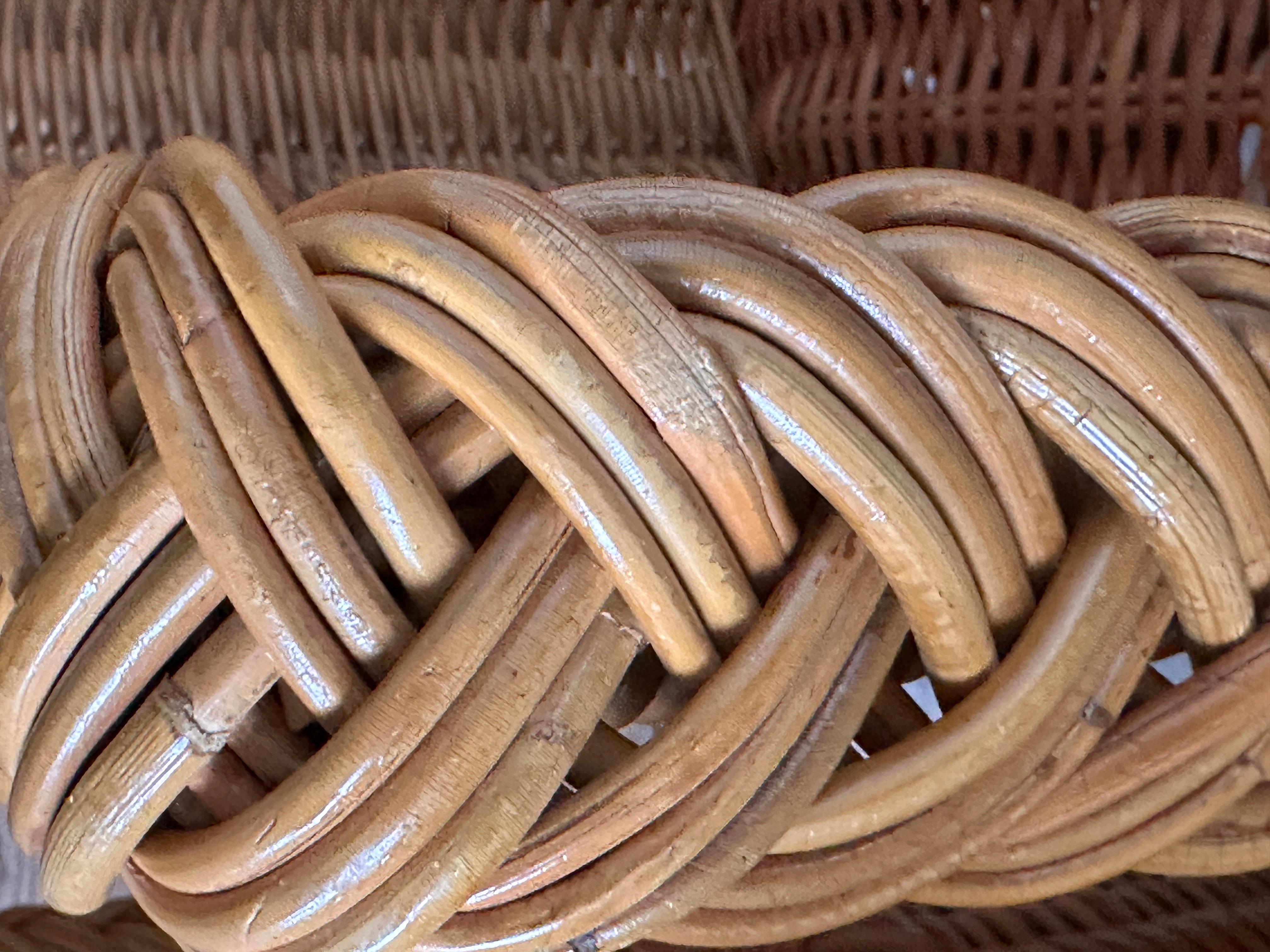 Vintage Organic Modern Rattan Braid Side Chairs by Michael Taylor 5