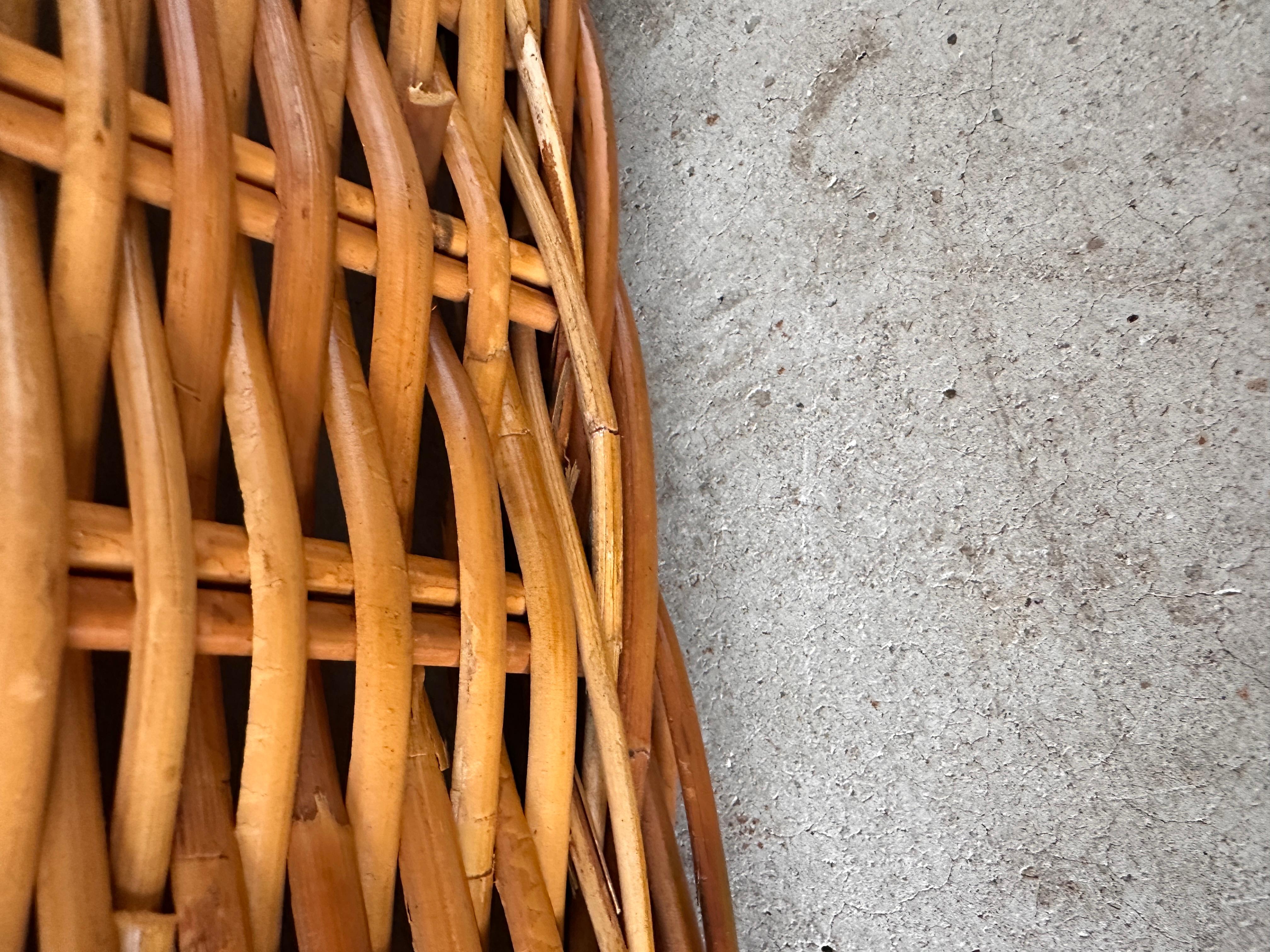 Vintage Organic Modern Rattan Braid Side Chairs by Michael Taylor 9