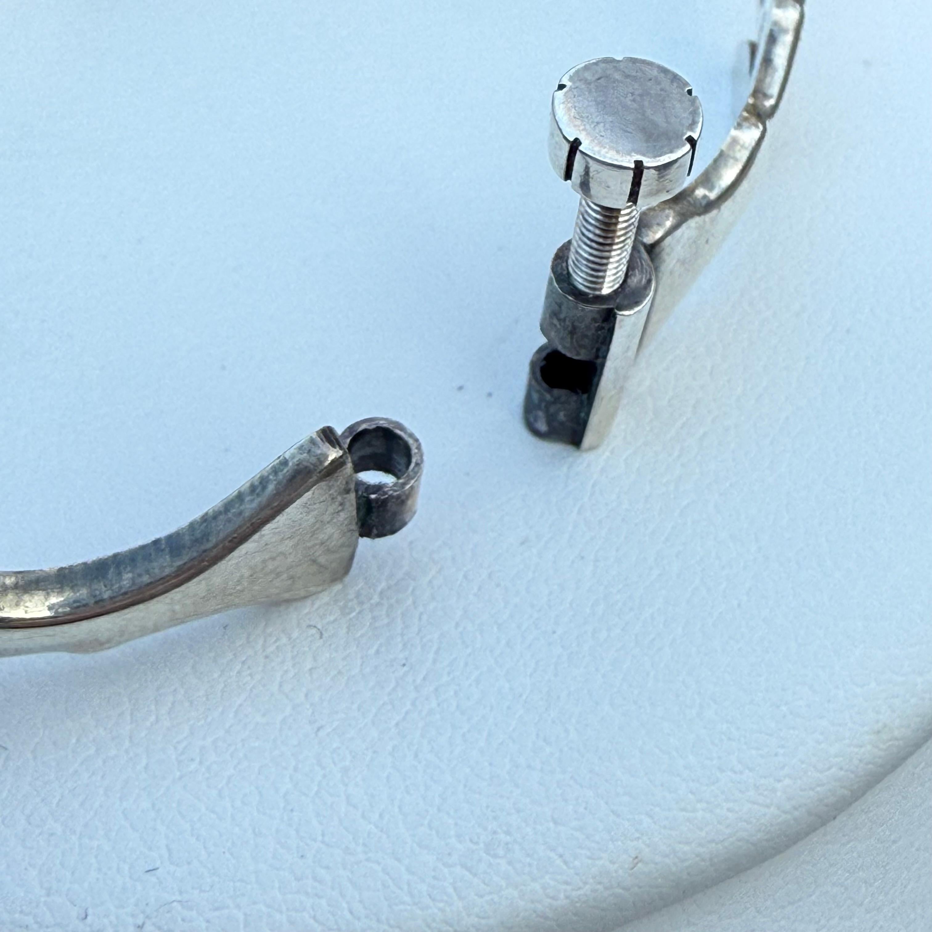 Vintage Organic Motif Bracelet Gertrud Engel for Anton Michelsen Sterling Silver In Good Condition For Sale In Hyattsville, MD