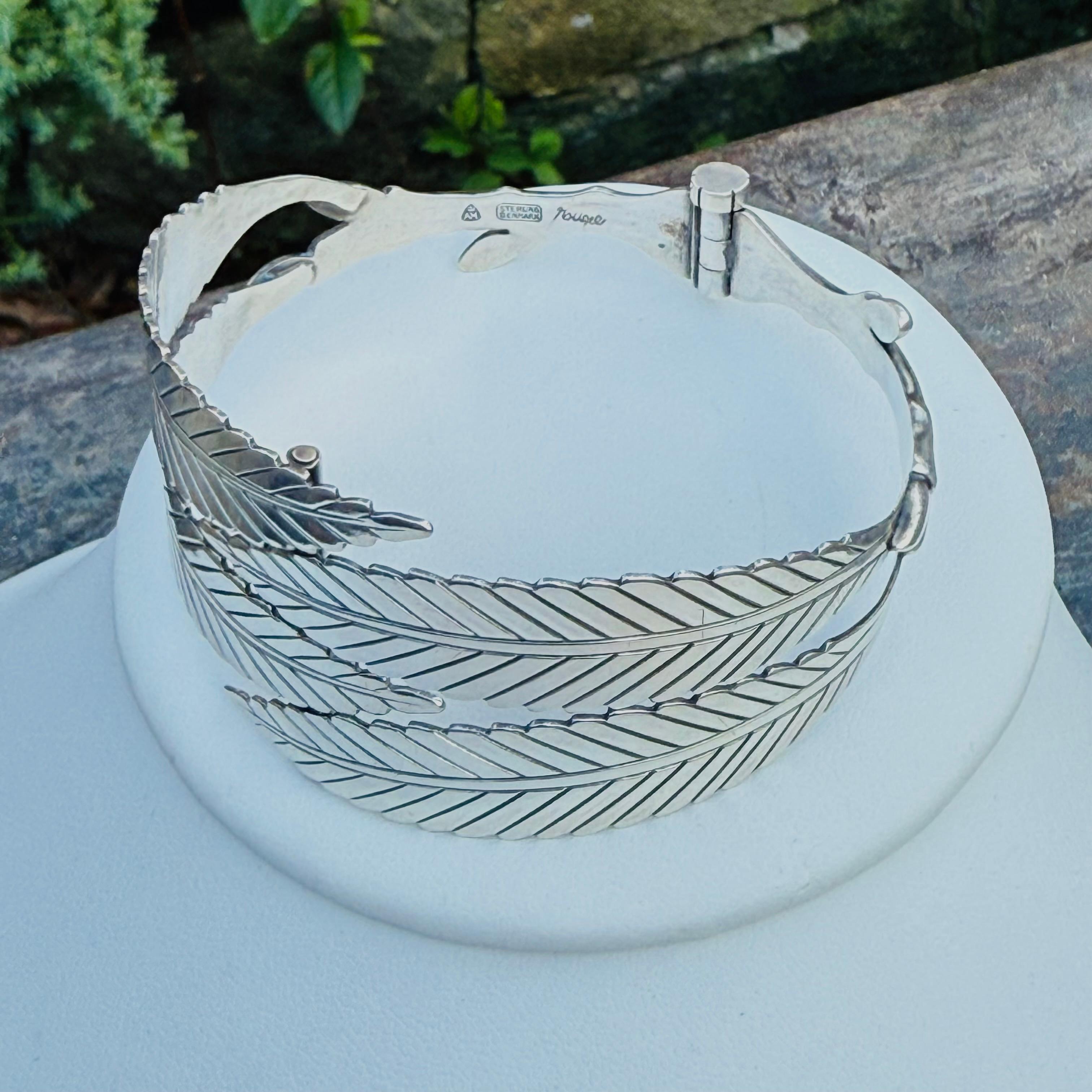 Vintage Organic Motif Bracelet Gertrud Engel for Anton Michelsen Sterling Silver For Sale 1