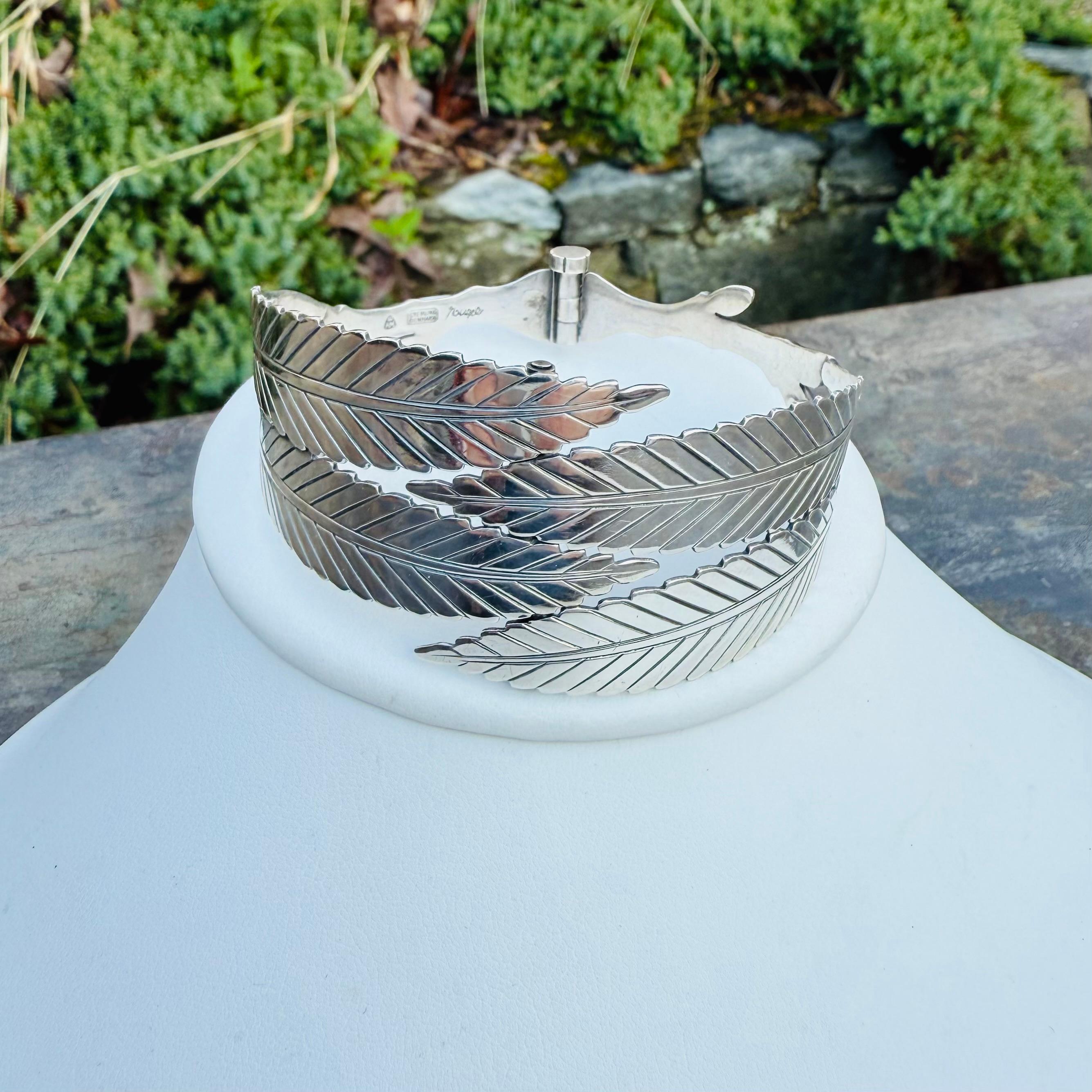 Vintage Organic Motif Bracelet Gertrud Engel for Anton Michelsen Sterling Silver For Sale 4