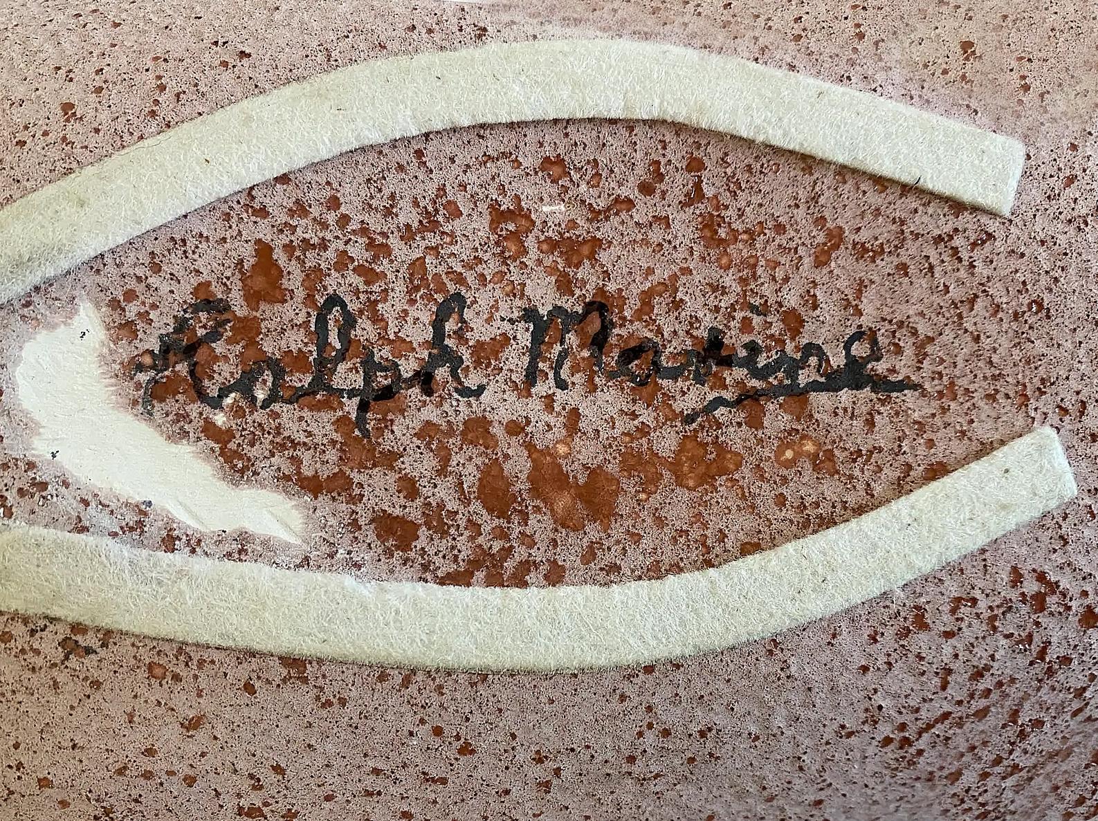 Vaso scultoreo organico post-moderno d'epoca in Studio Pottery, grande, firmato In condizioni buone in vendita a Miami, FL