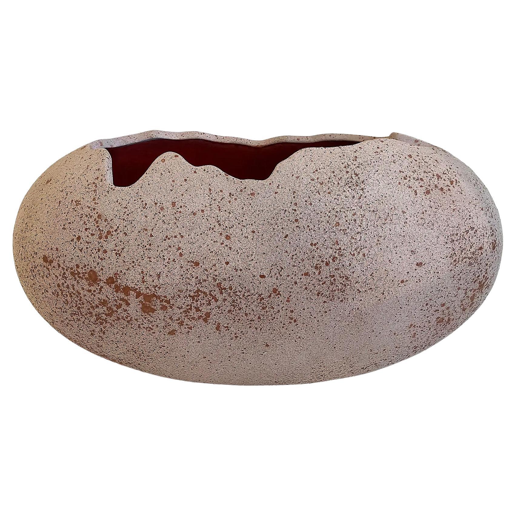 Vintage Organic Post-Modern Studio Pottery Sculptural Vessel, Large, Signed