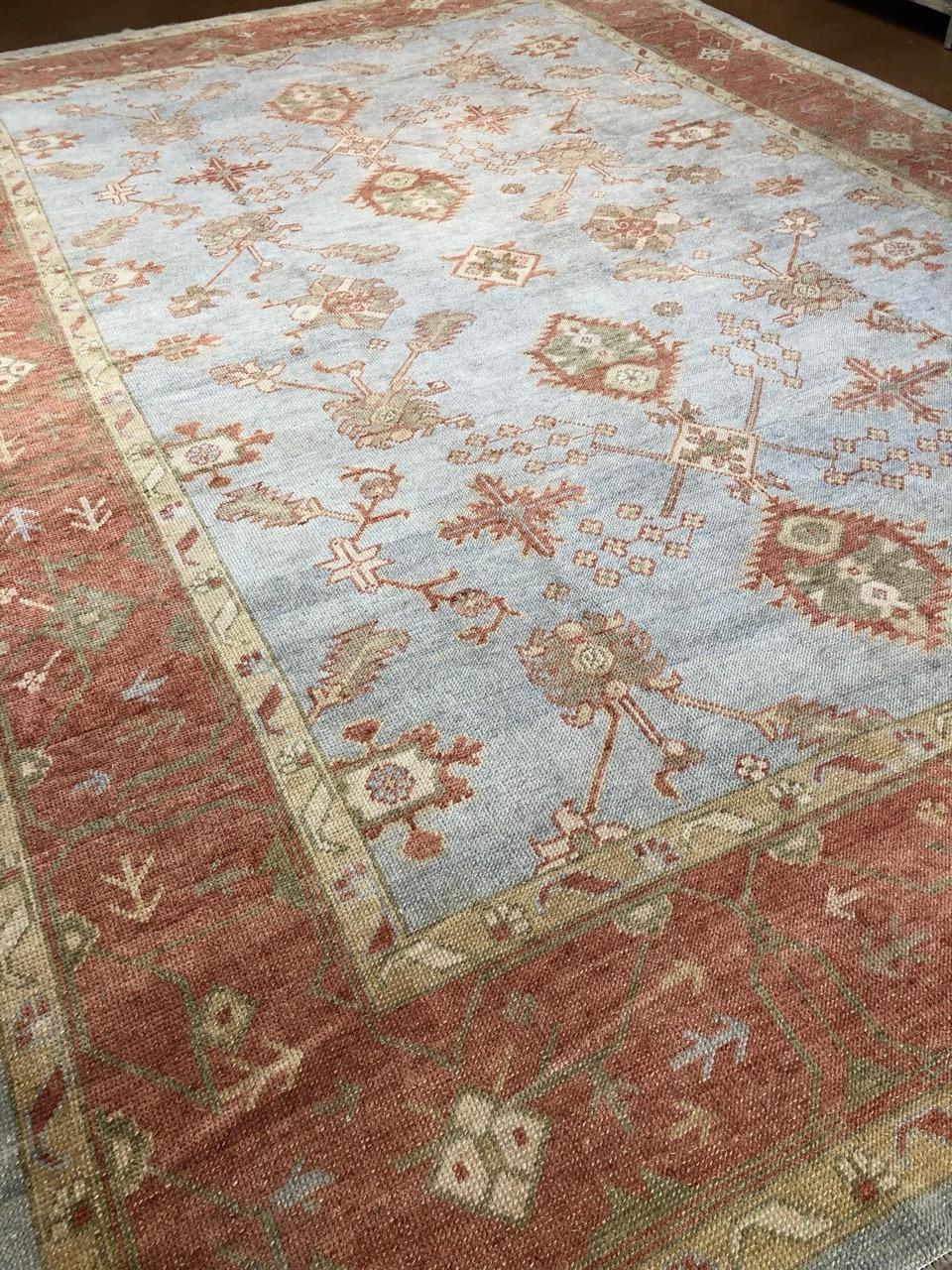 Vintage Bio Türkisch Oushak (20. Jahrhundert) im Angebot