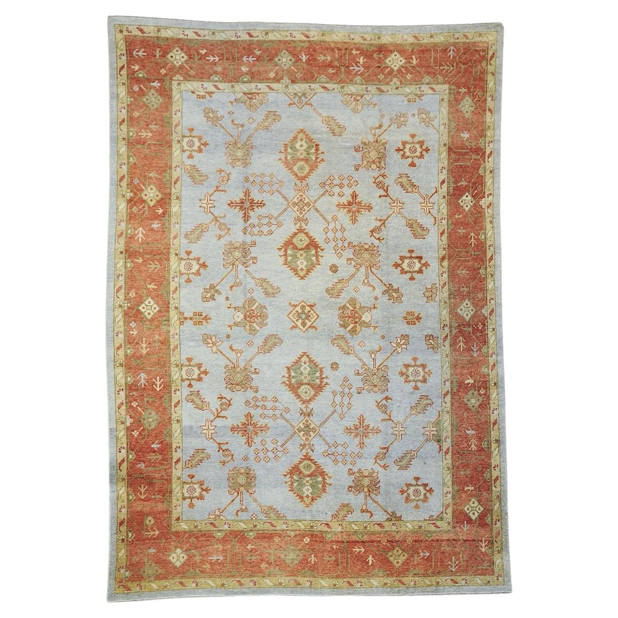 Vintage Bio Türkisch Oushak im Angebot