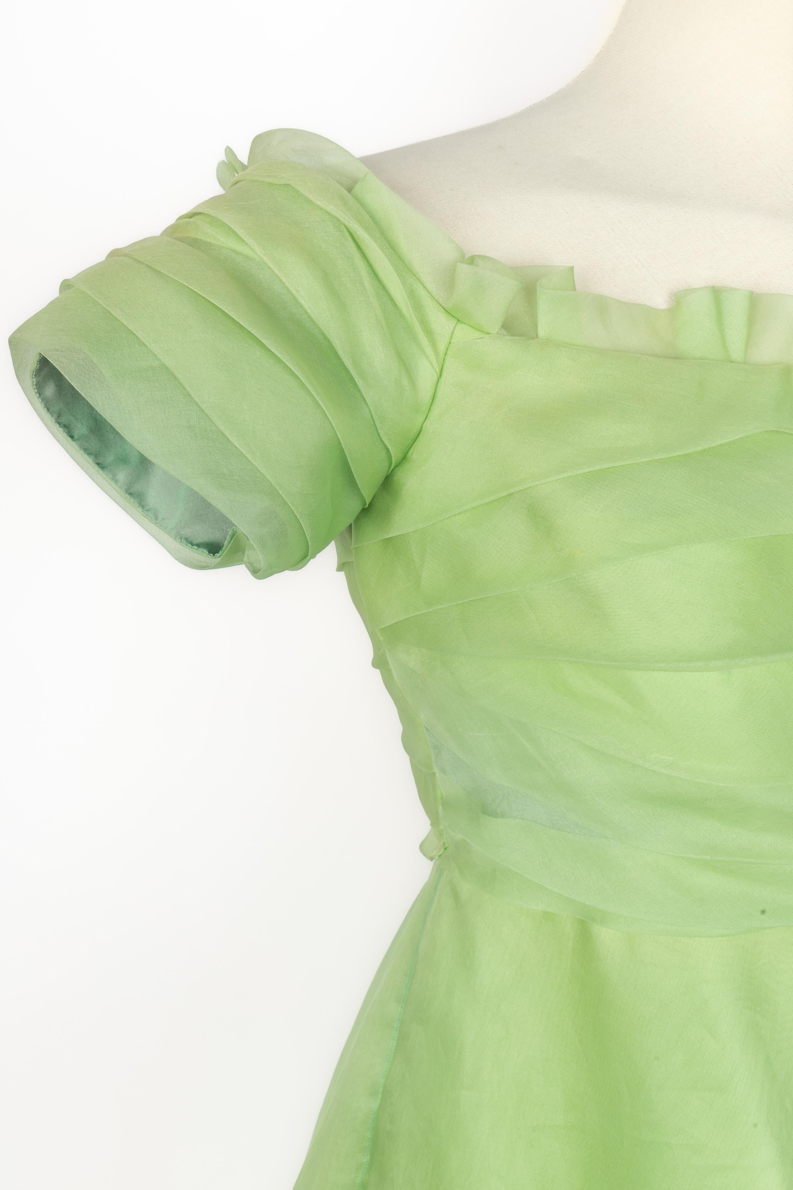 Robe vintage en organza Excellent état - En vente à SAINT-OUEN-SUR-SEINE, FR
