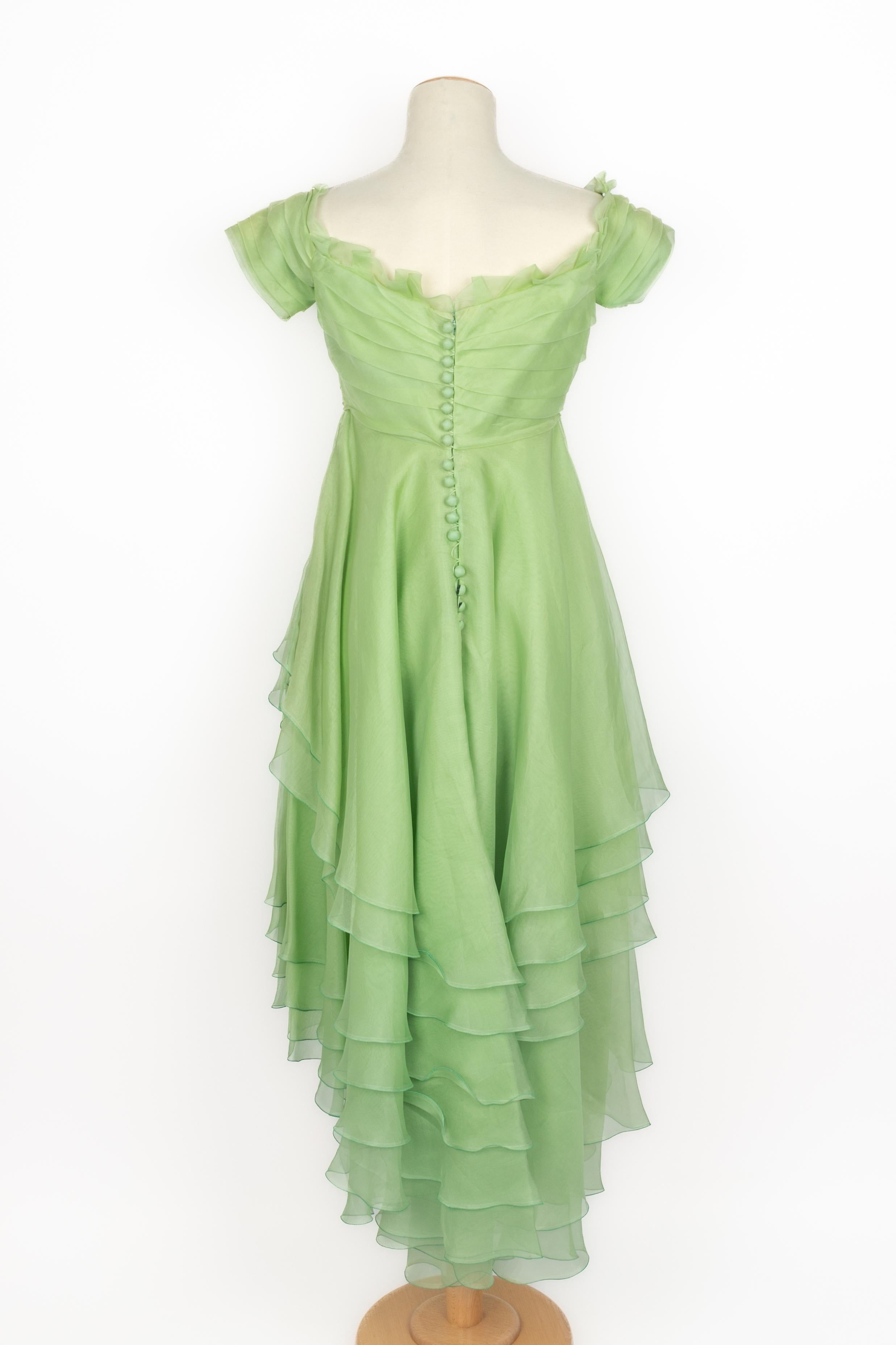 Robe vintage en organza en vente 1