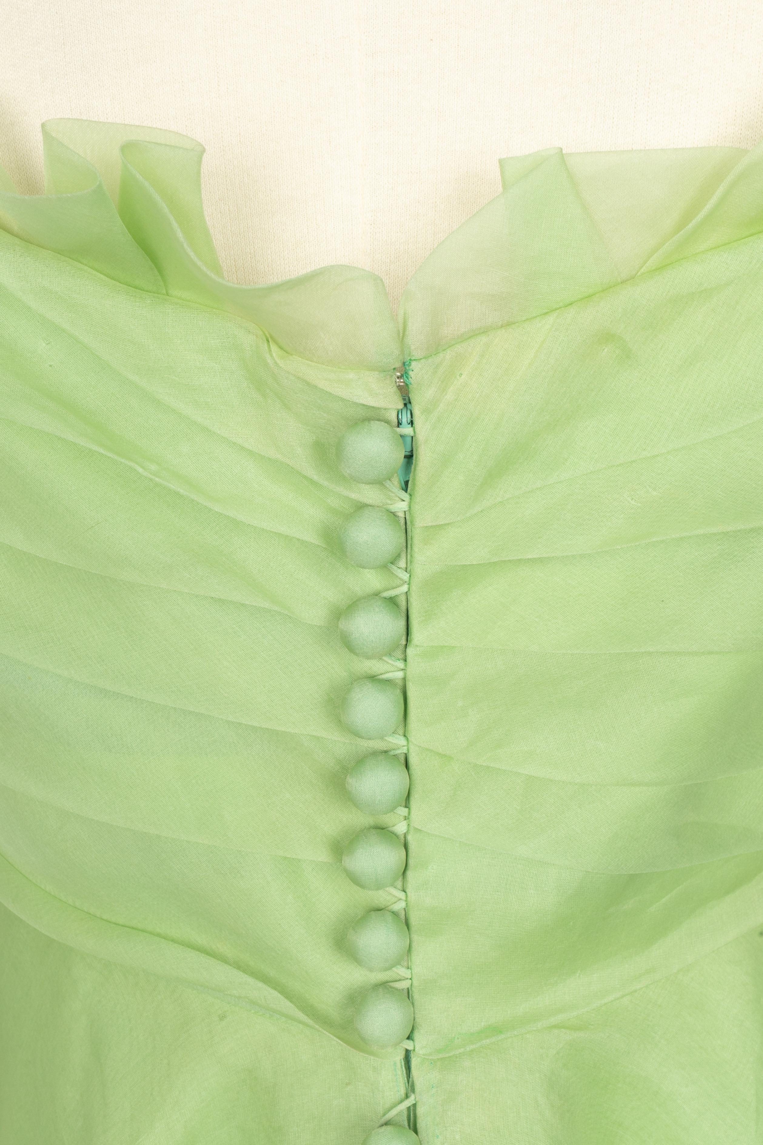 Robe vintage en organza en vente 2