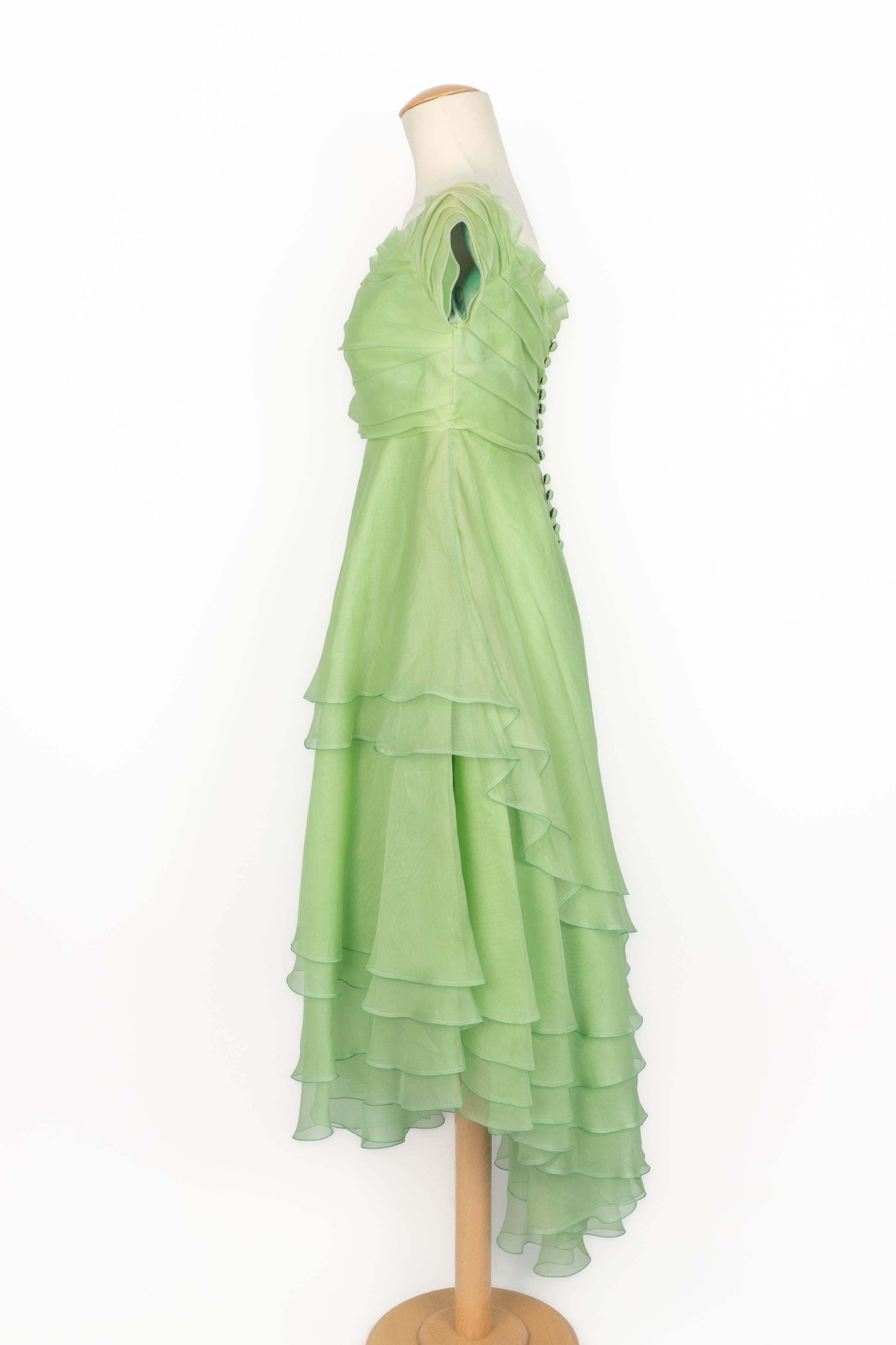 Robe vintage en organza en vente 3