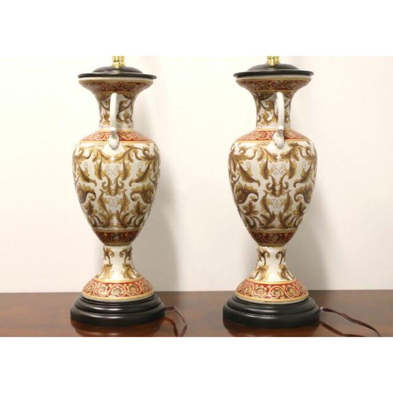 ORIENTAL ACCENT Asian Decorative Table Lamps Pair For Sale at 1stDibs