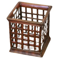 Antique Oriental Bamboo Waste Paper Basket  A very attractive piece 