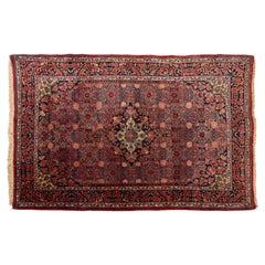 Vintage Oriental Carpet with Roses