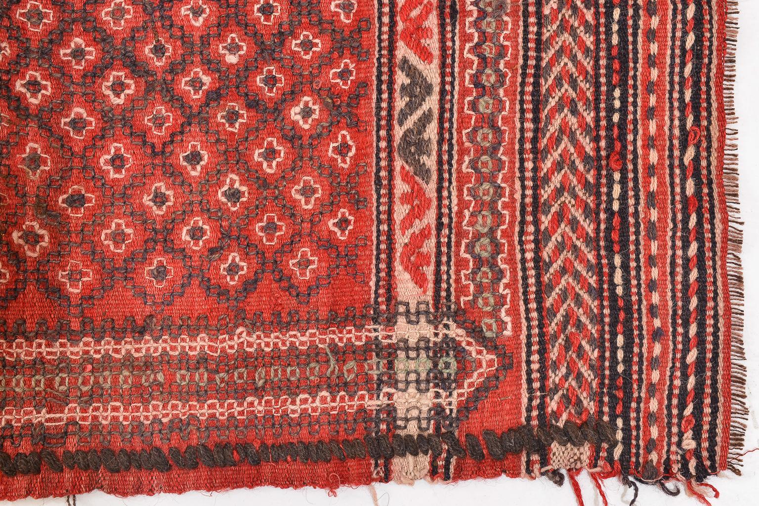 Orientalischer Cicim-Läufer aus weichem Tissue oder Flachwave, Vintage im Angebot 2