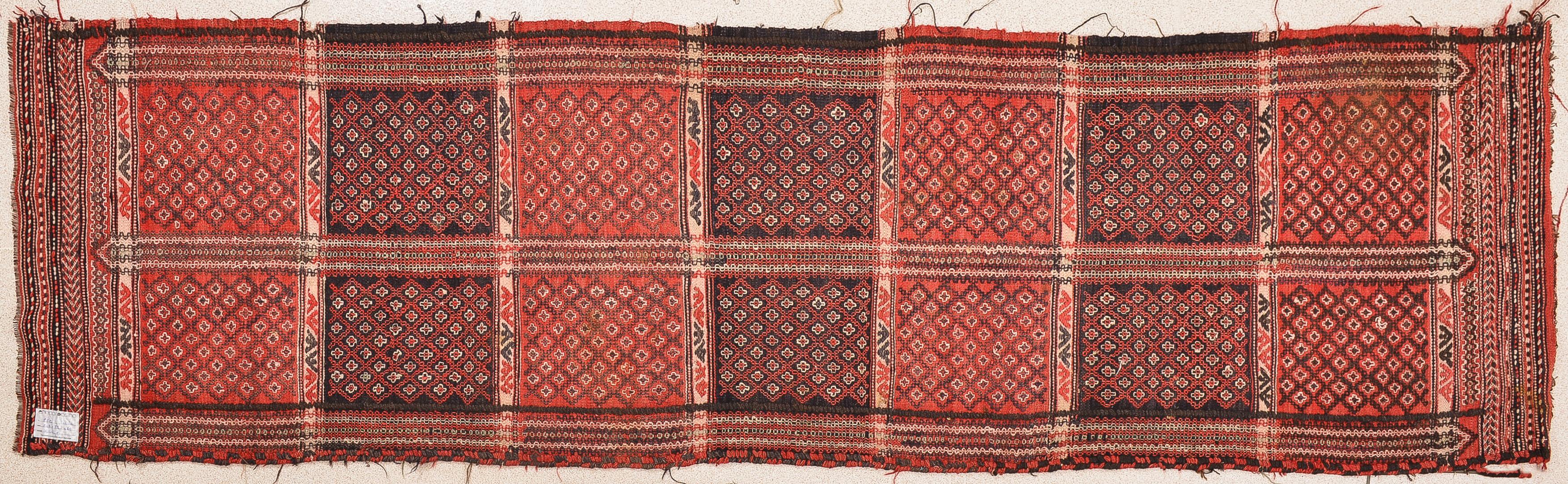 Orientalischer Cicim-Läufer aus weichem Tissue oder Flachwave, Vintage (Aserbaidschanisch) im Angebot