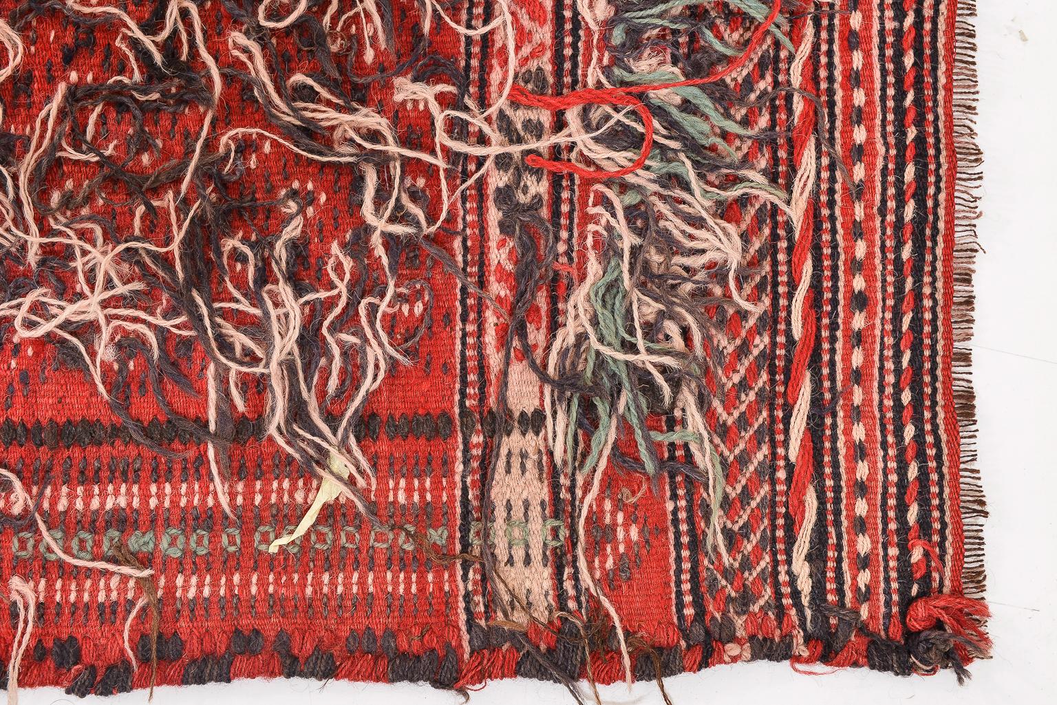 Orientalischer Cicim-Läufer aus weichem Tissue oder Flachwave, Vintage (Wolle) im Angebot