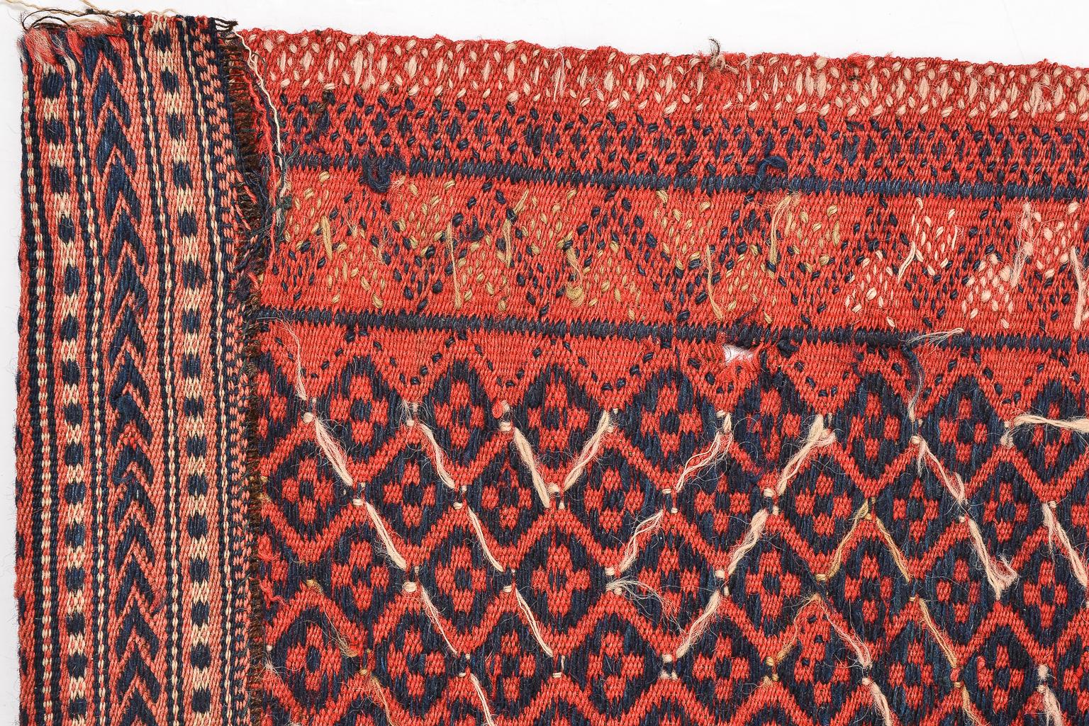 Orientalischer Cicim Flatwave-Läufer aus weichem Tissue, auch  für Kopfkissen (Aserbaidschanisch) im Angebot