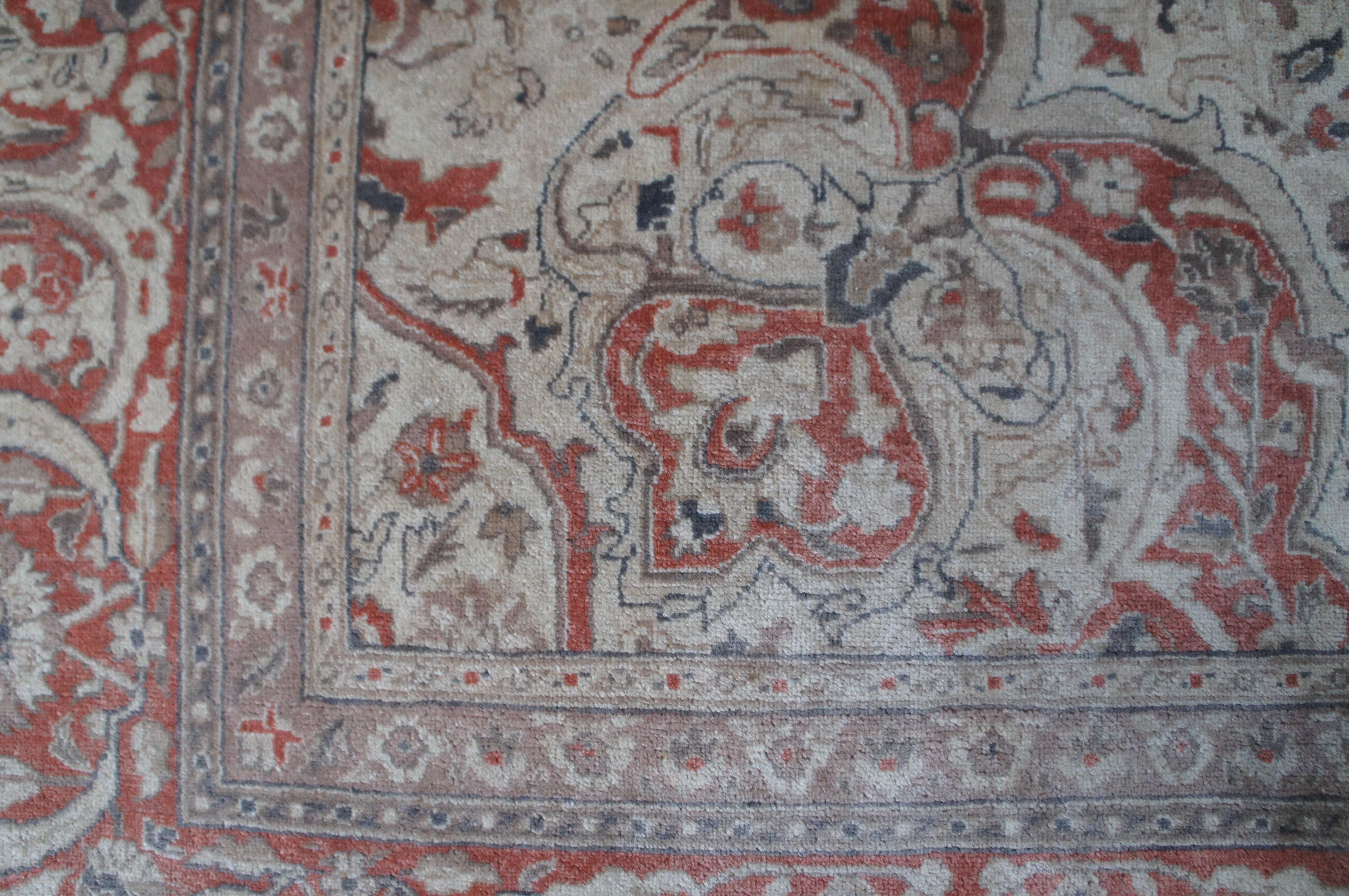 Vintage Floral All Over Medallion Palace Area Rug Carpet 9' x 12' For Sale 5