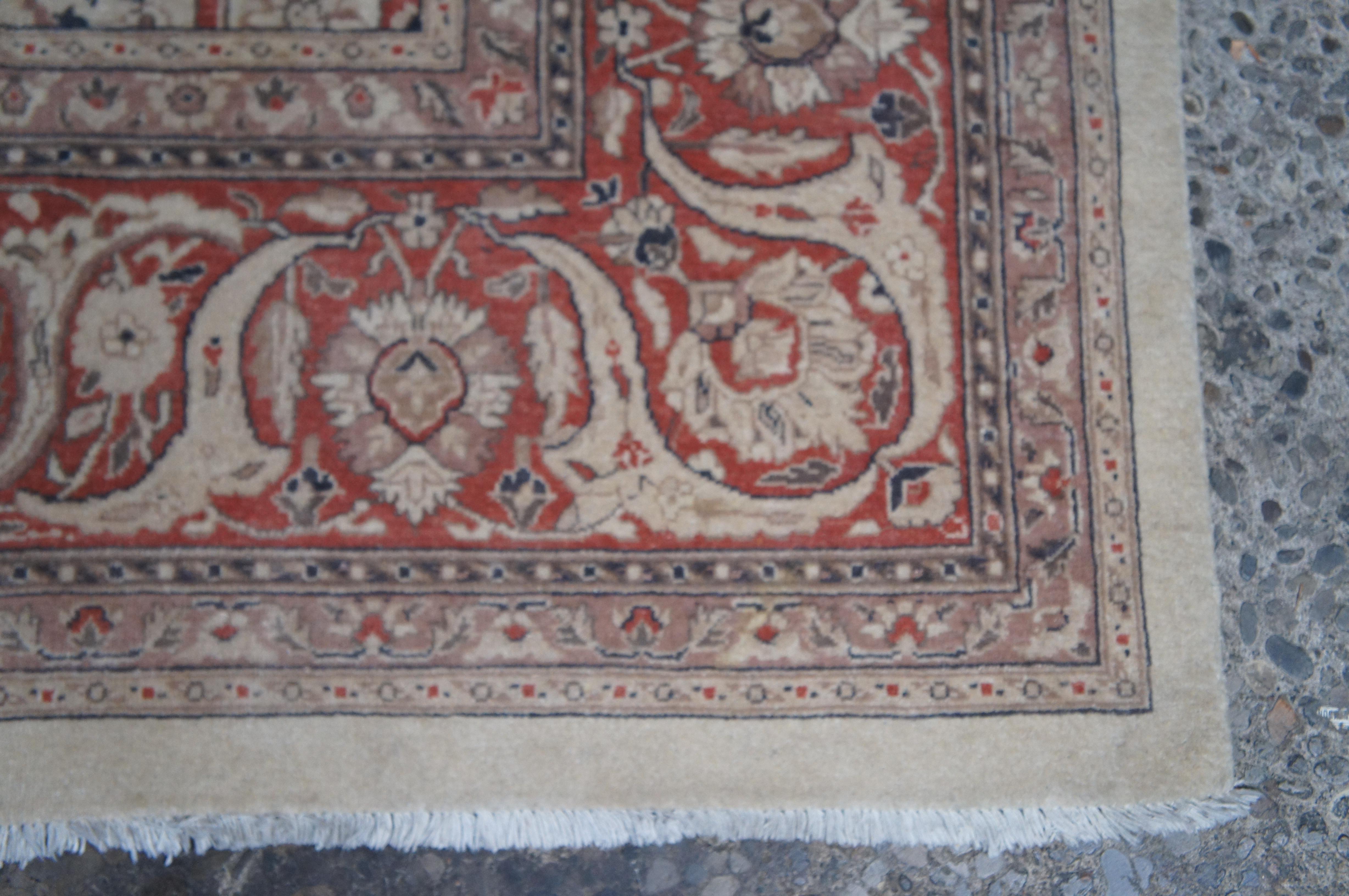 Vintage Floral All Over Medallion Palace Area Rug Carpet 9' x 12' For Sale 2