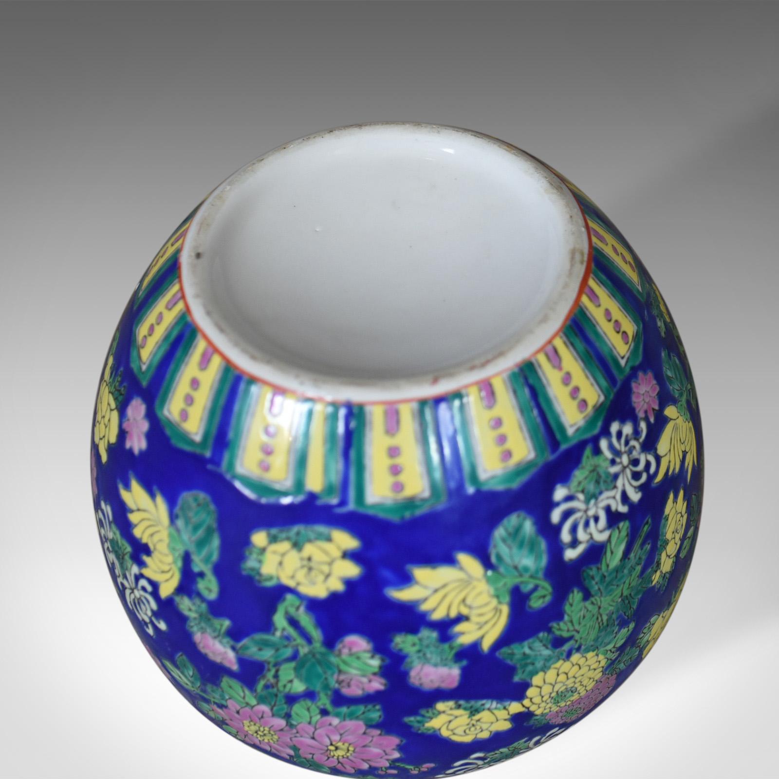 Orientalisches Vintage- Ingwergefäß, groß, polychrome Keramik, Mitte des späten 20. Jahrhunderts im Angebot 1