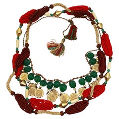 Vintage-Halskettenset im orientalischen Stil mit einem signierten Yves Saint Laurent