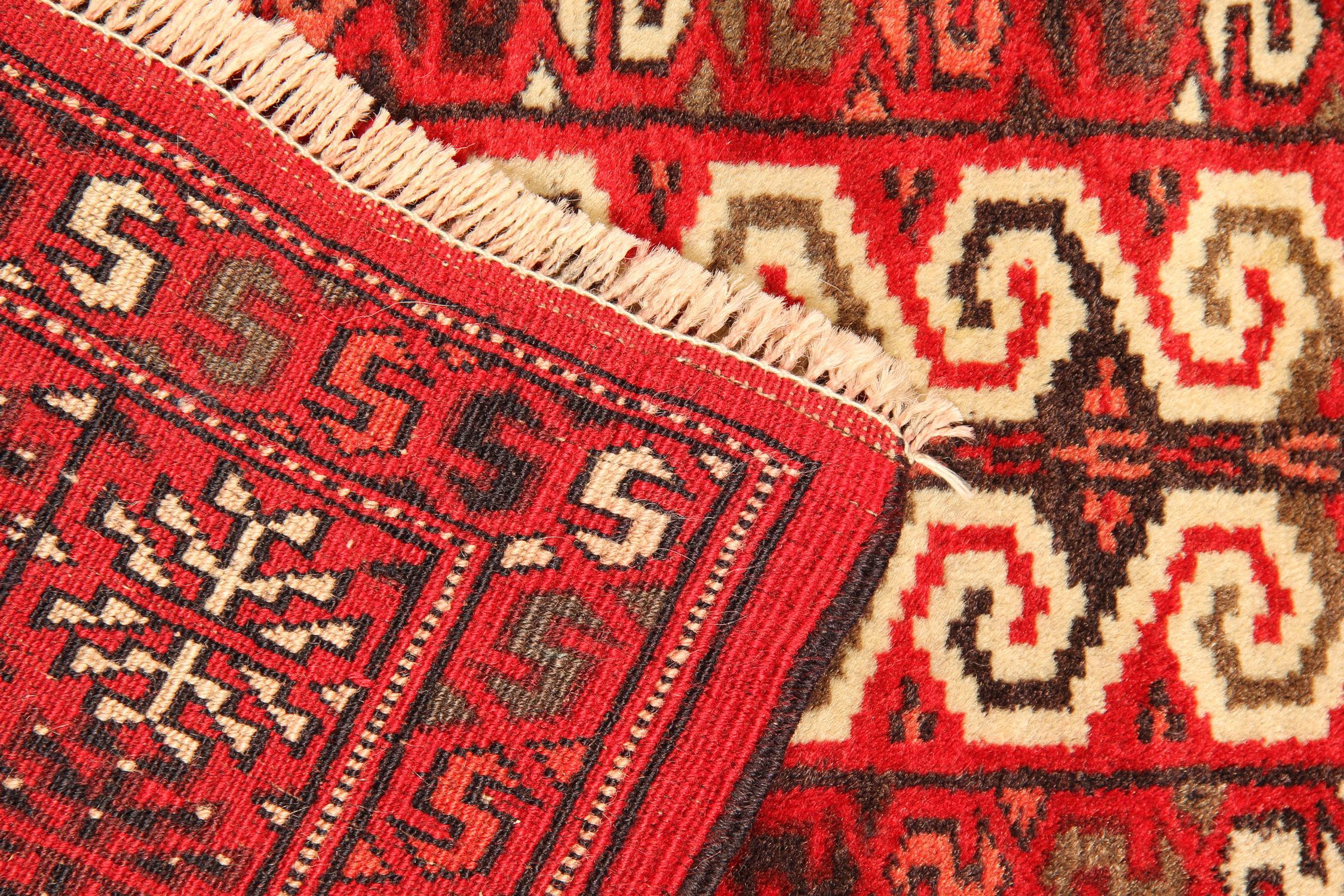 Rustic Vintage Oriental Living Room Rug Handmade Carpet Turkman Yamut Tree of life CHR1 For Sale