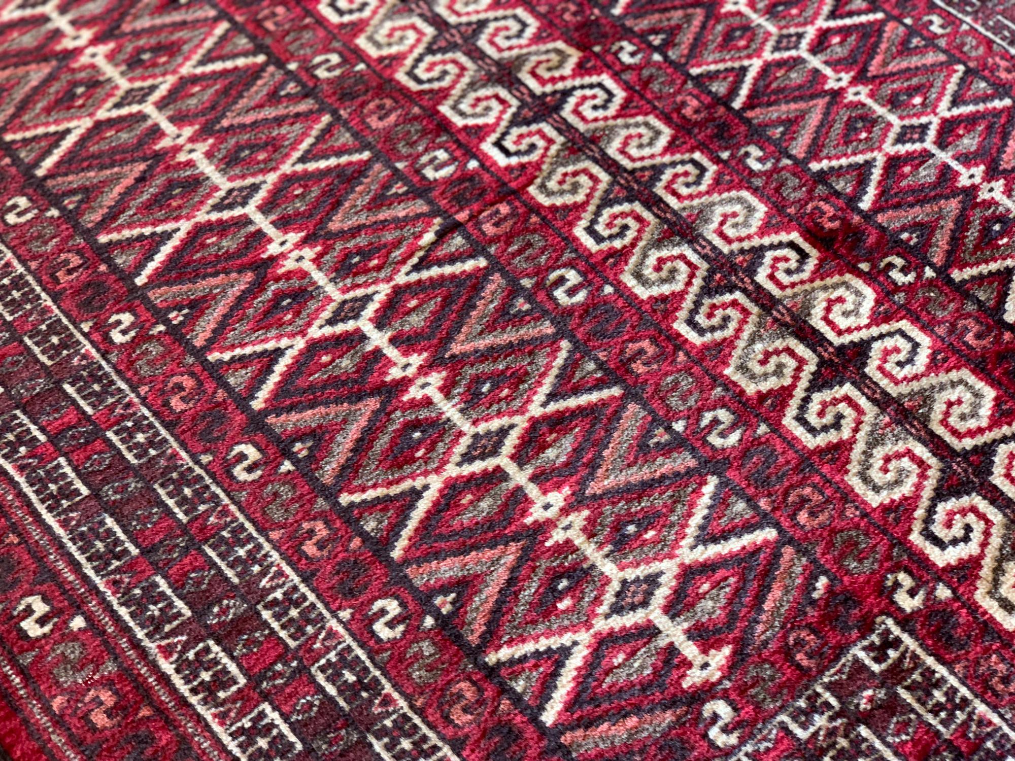 Wool Vintage Oriental Living Room Rug Handmade Carpet Turkman Yamut Tree of life CHR1 For Sale