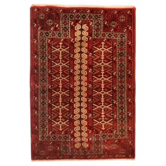 Retro Oriental Living Room Rug Handmade Carpet Turkman Yamut Tree of life CHR1