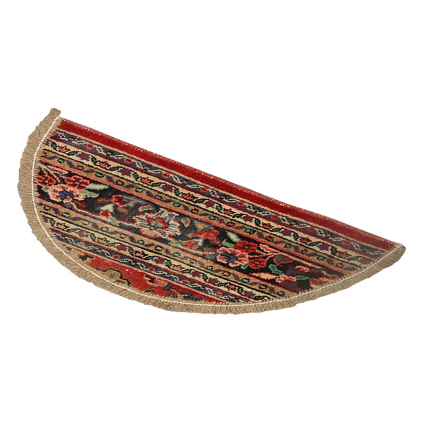 Vintage Oriental Rug Door Mat, Handmade Carpet Refurbished Rug Mat, Entrance Mat