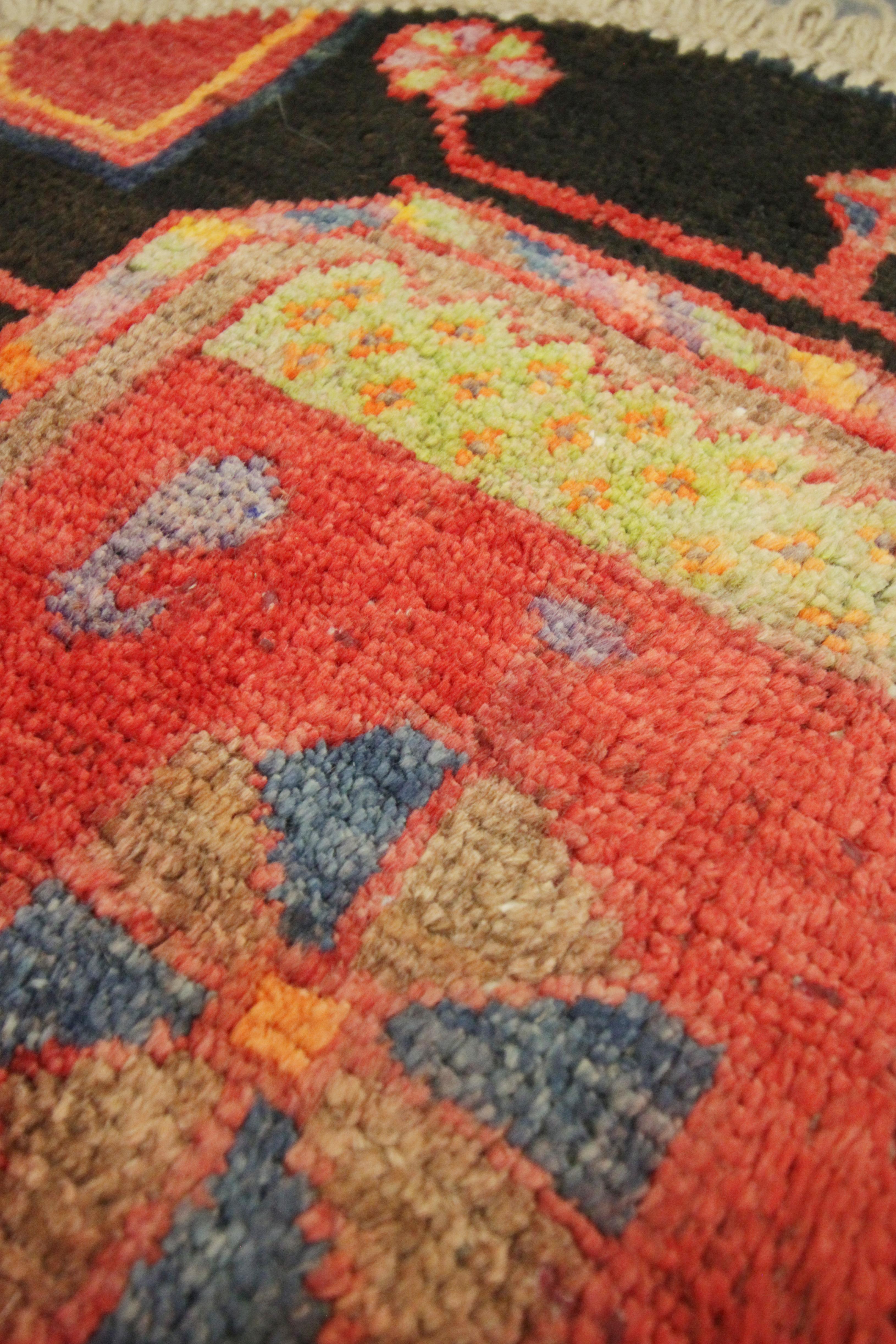 Turkish Vintage Oriental Rug Door Mat- Handmade Carpet Rug Mat- Entrance way Mat